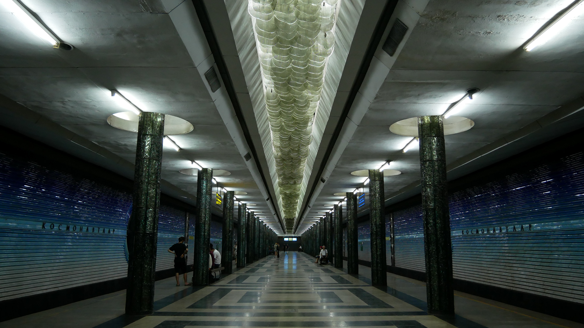 The "Astronauts" metro station in Tashkent