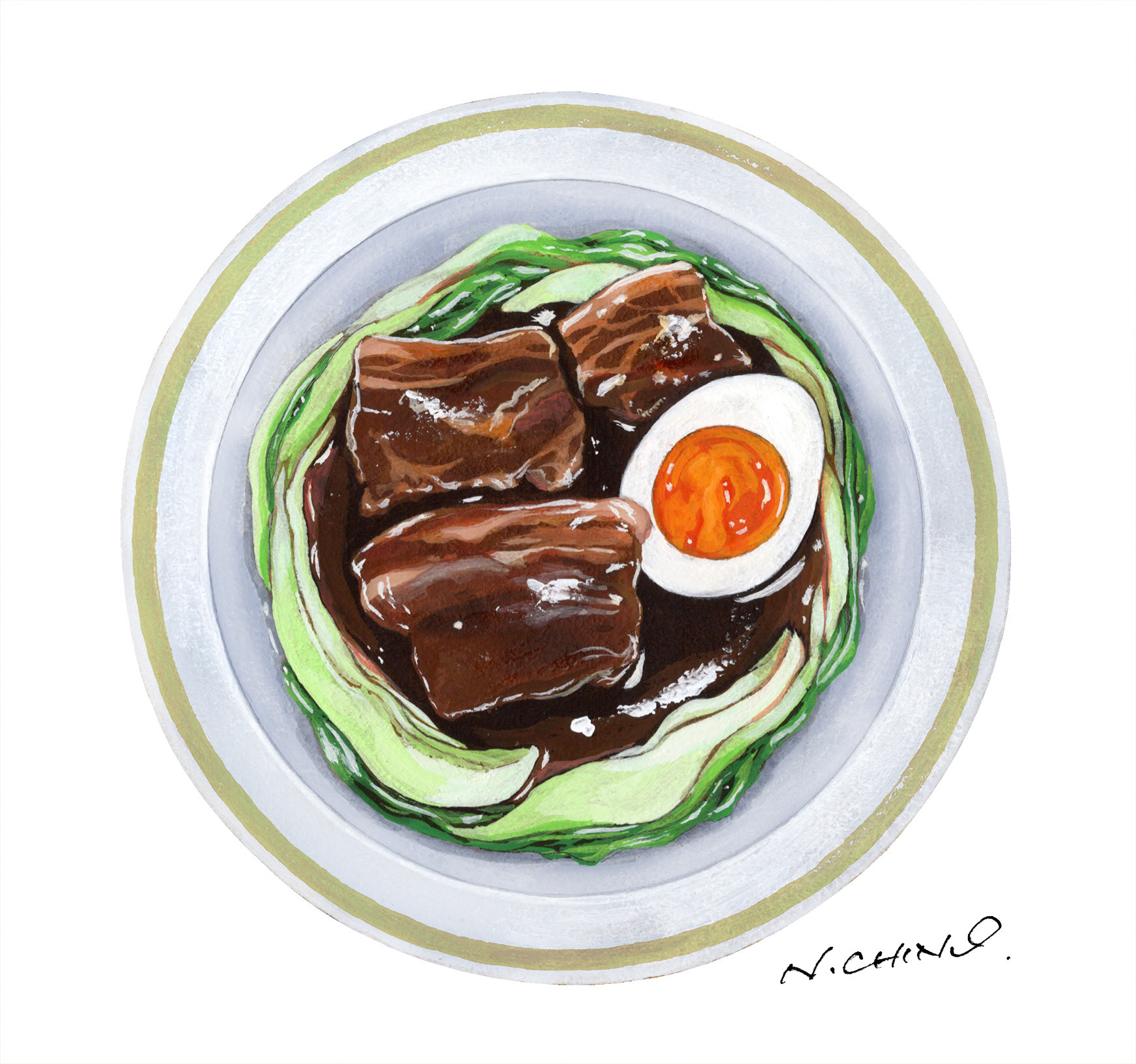 豚角煮と煮玉子