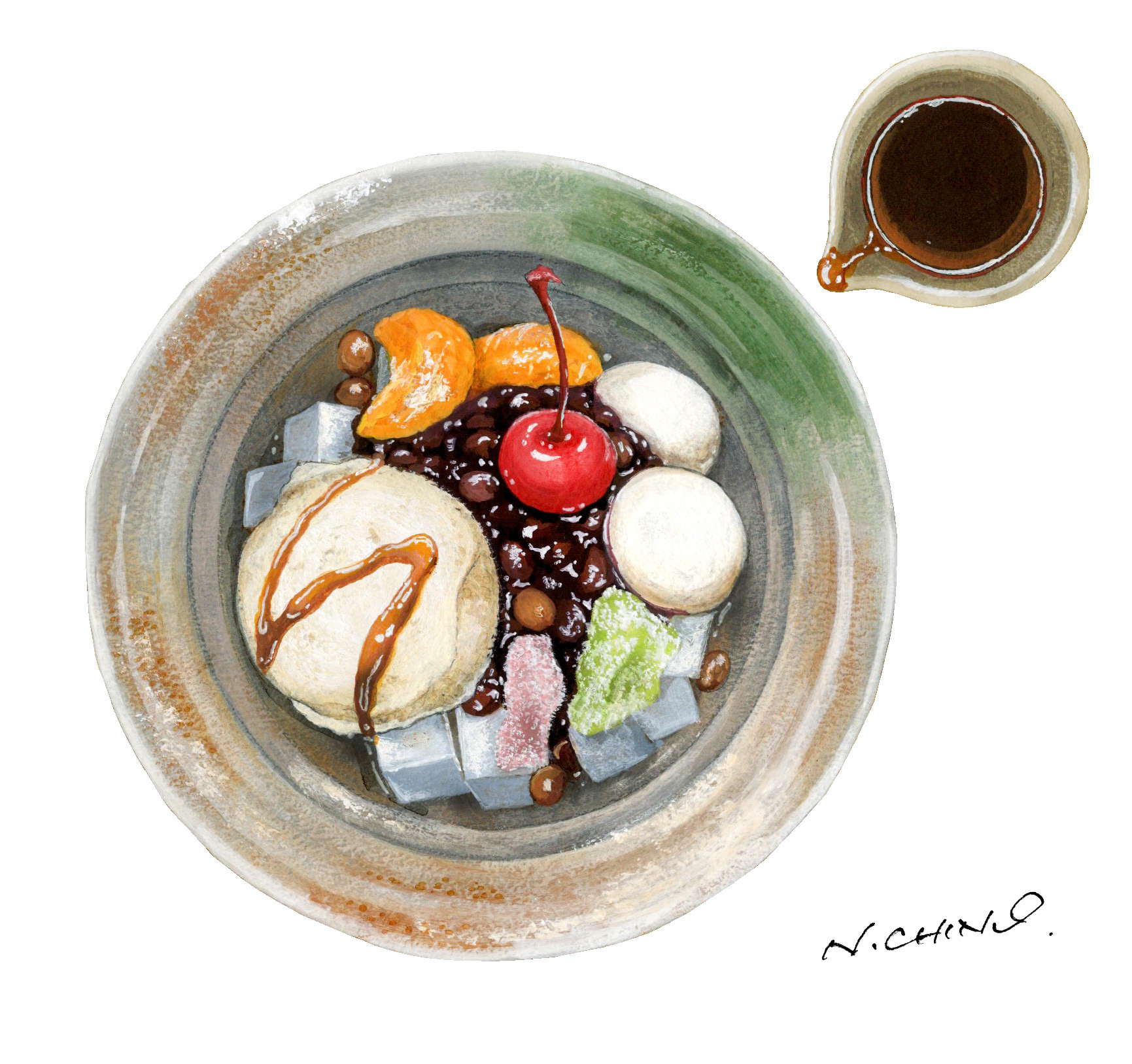 白玉クリームあんみつ