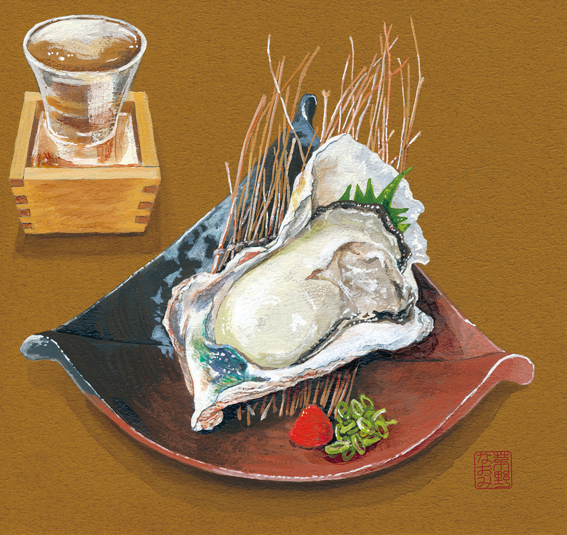 岩牡蠣、日本酒「隠岐誉」/隠岐島【味乃蔵】