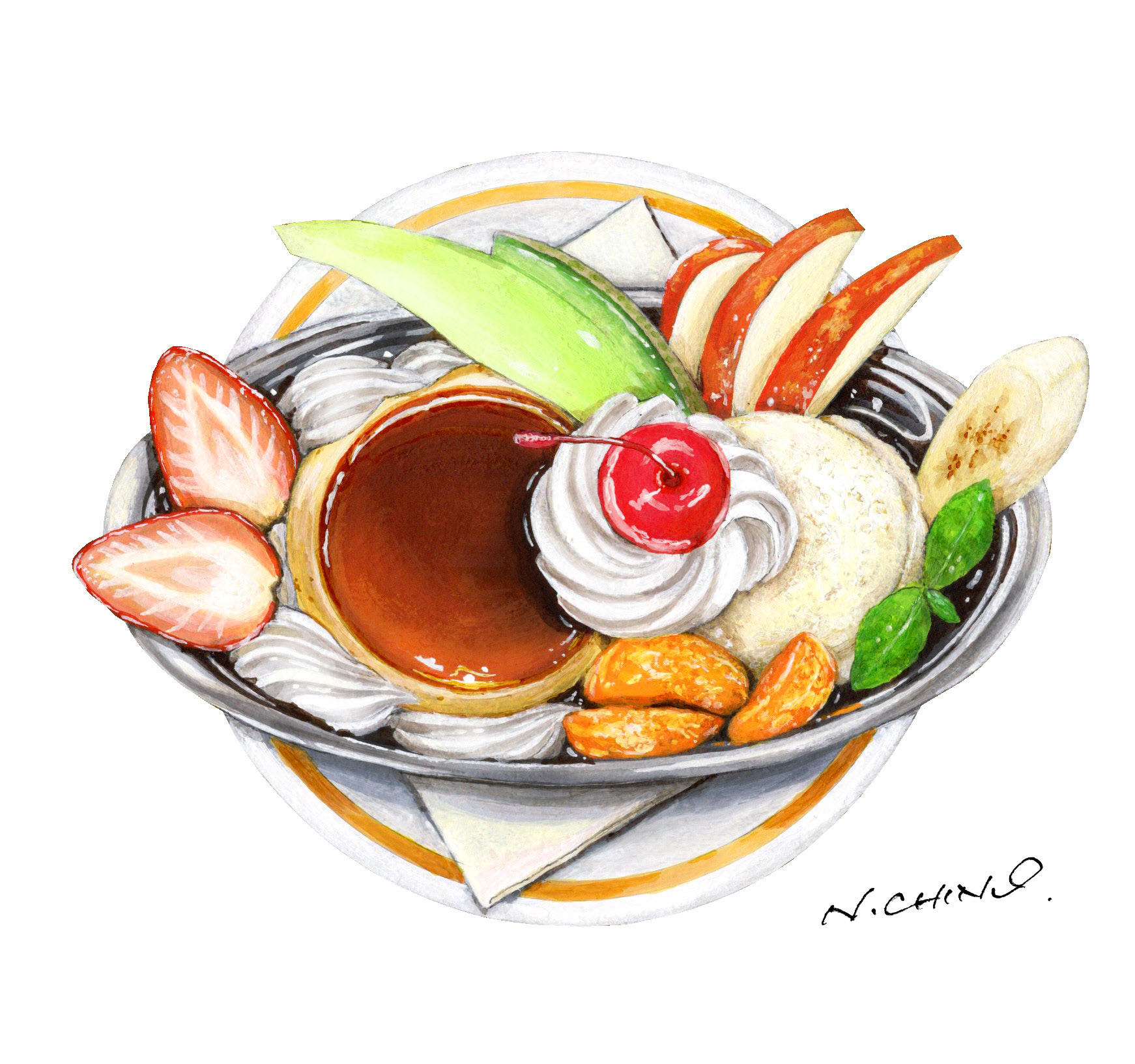 プリン・ア・ラ・モード