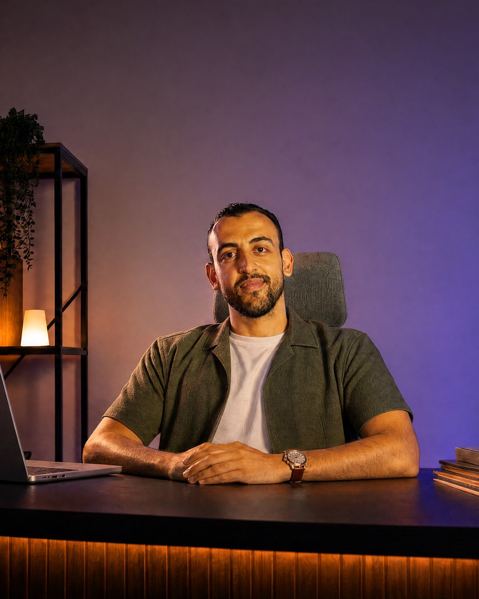 Ahmed Mostafa, Senior Art Director, in his Dubai studio