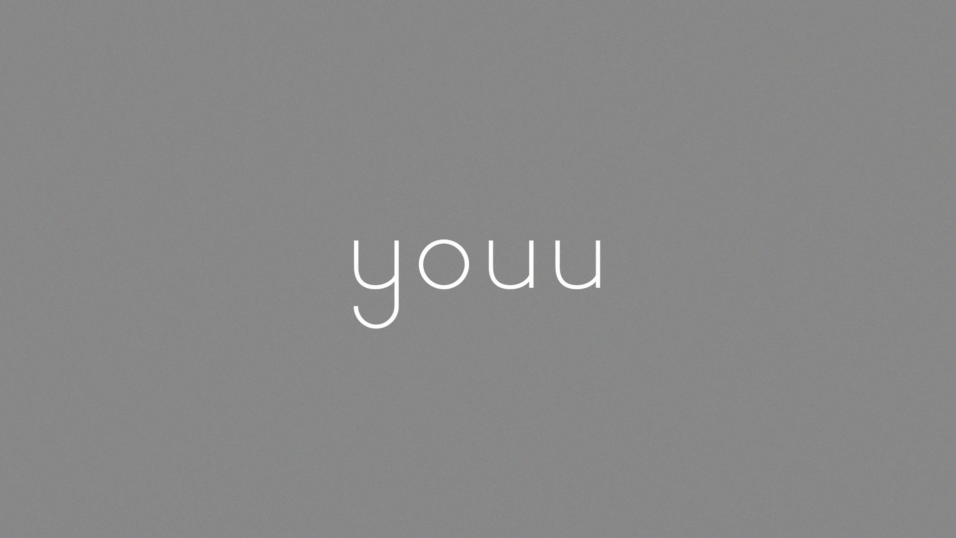 Minimalist logo design using clean sans-serif typography for "youu" creamy hair gel