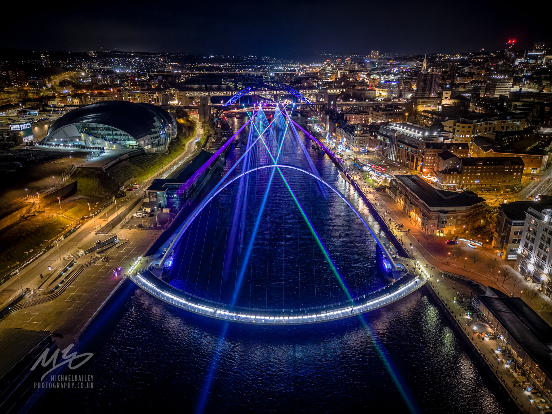 Laser Light City, Newcastle Quayside