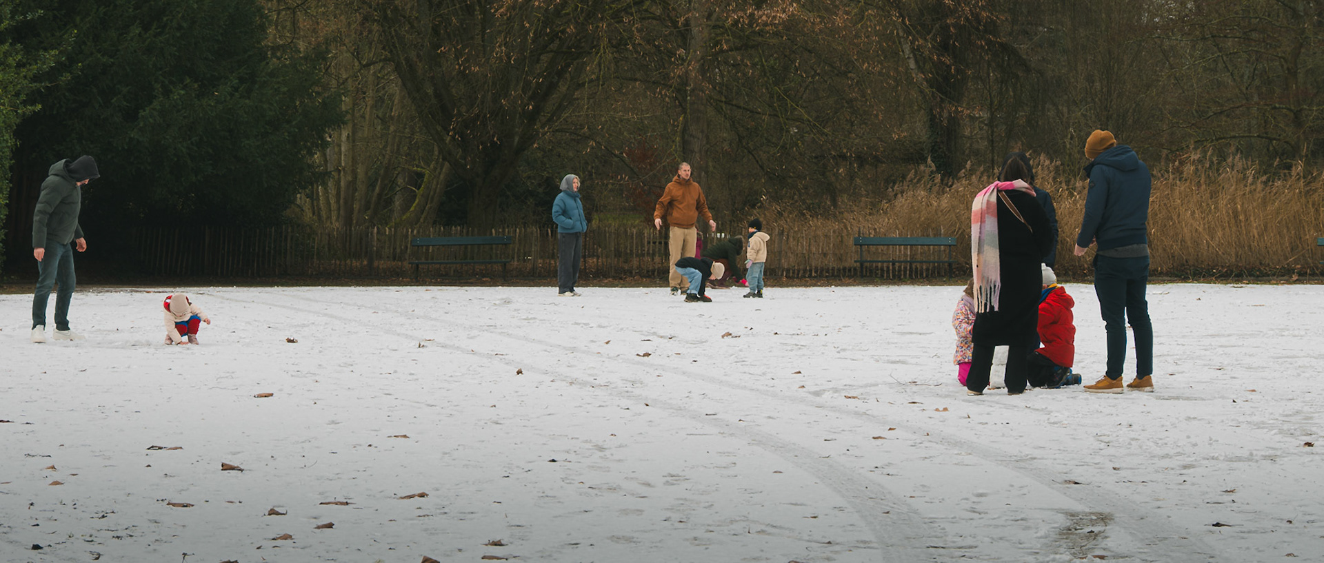 The local park in winter