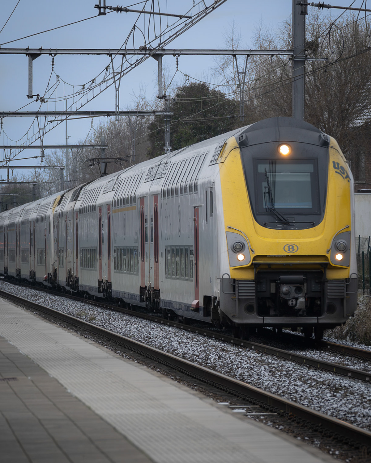 Train stopping in town