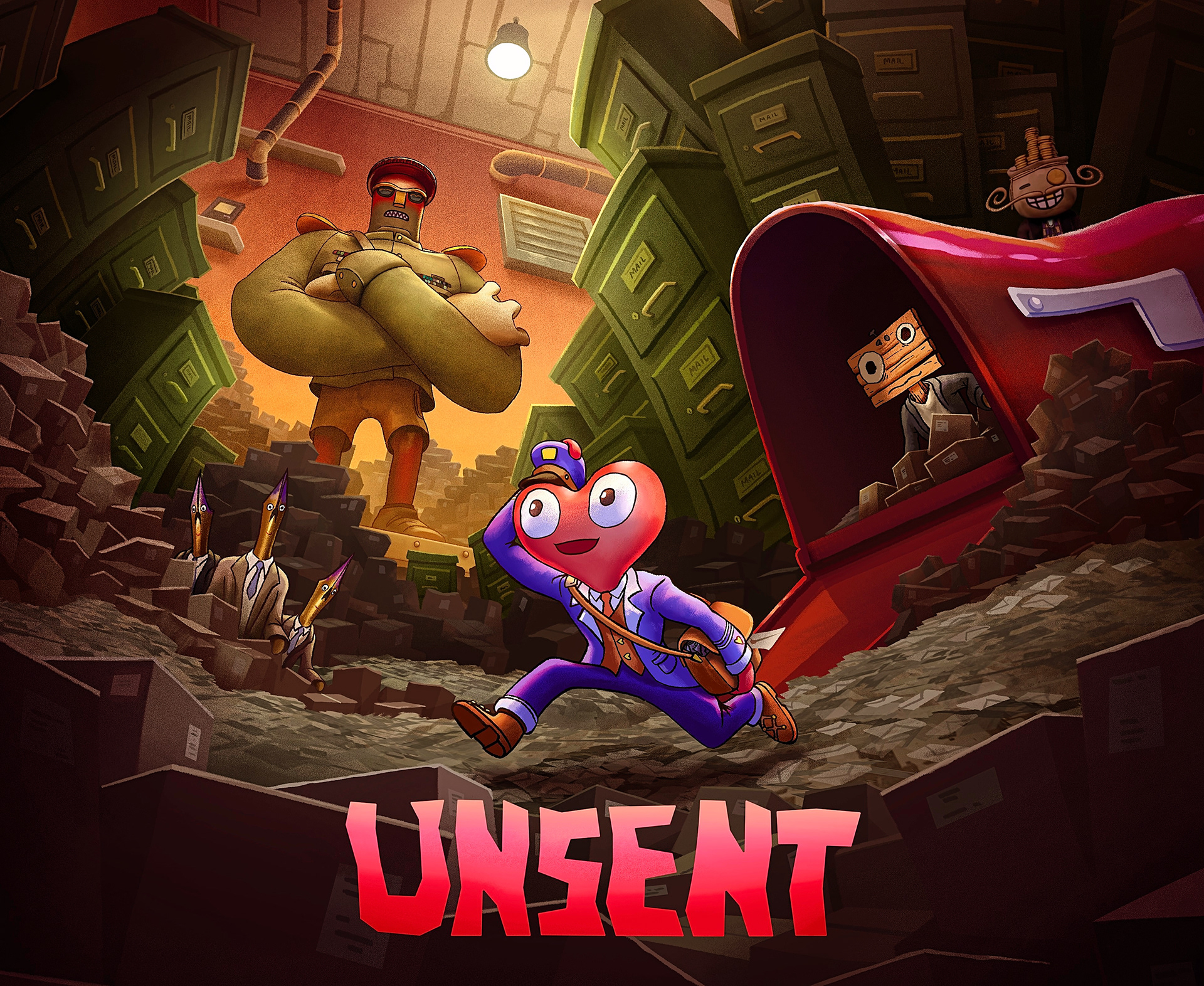 Promotional illustration created for the video game "Unsent"