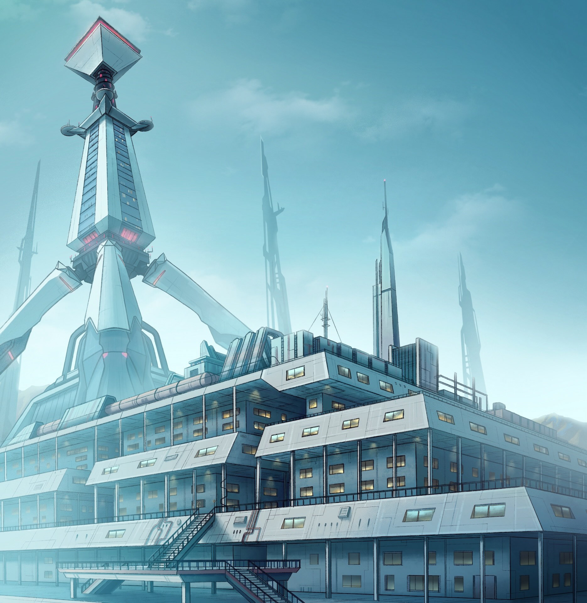"Sentinel Prison Facility" - Background Painting