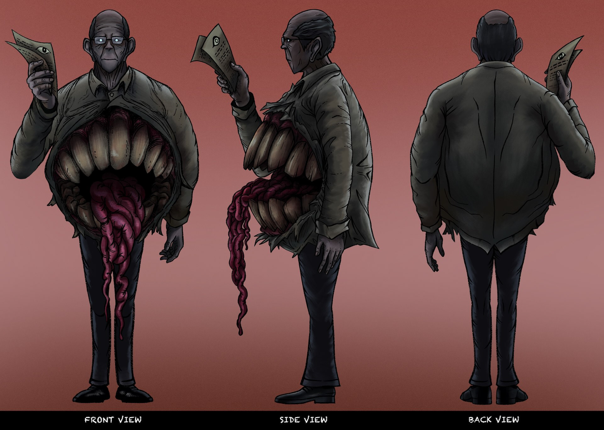 "The History Teacher" - Character Model Sheet