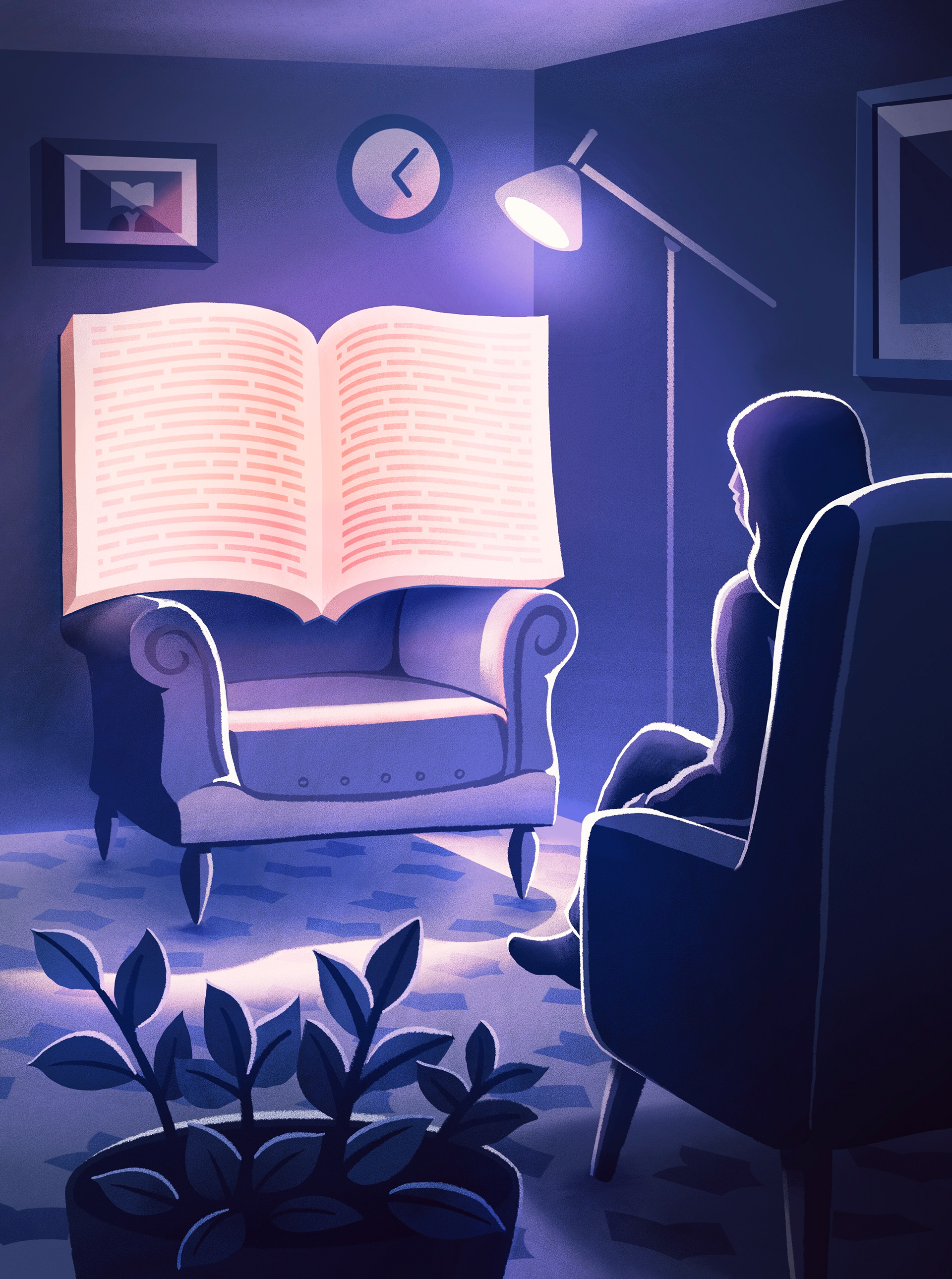 "Bibliotherapy" - Digital Illustration
