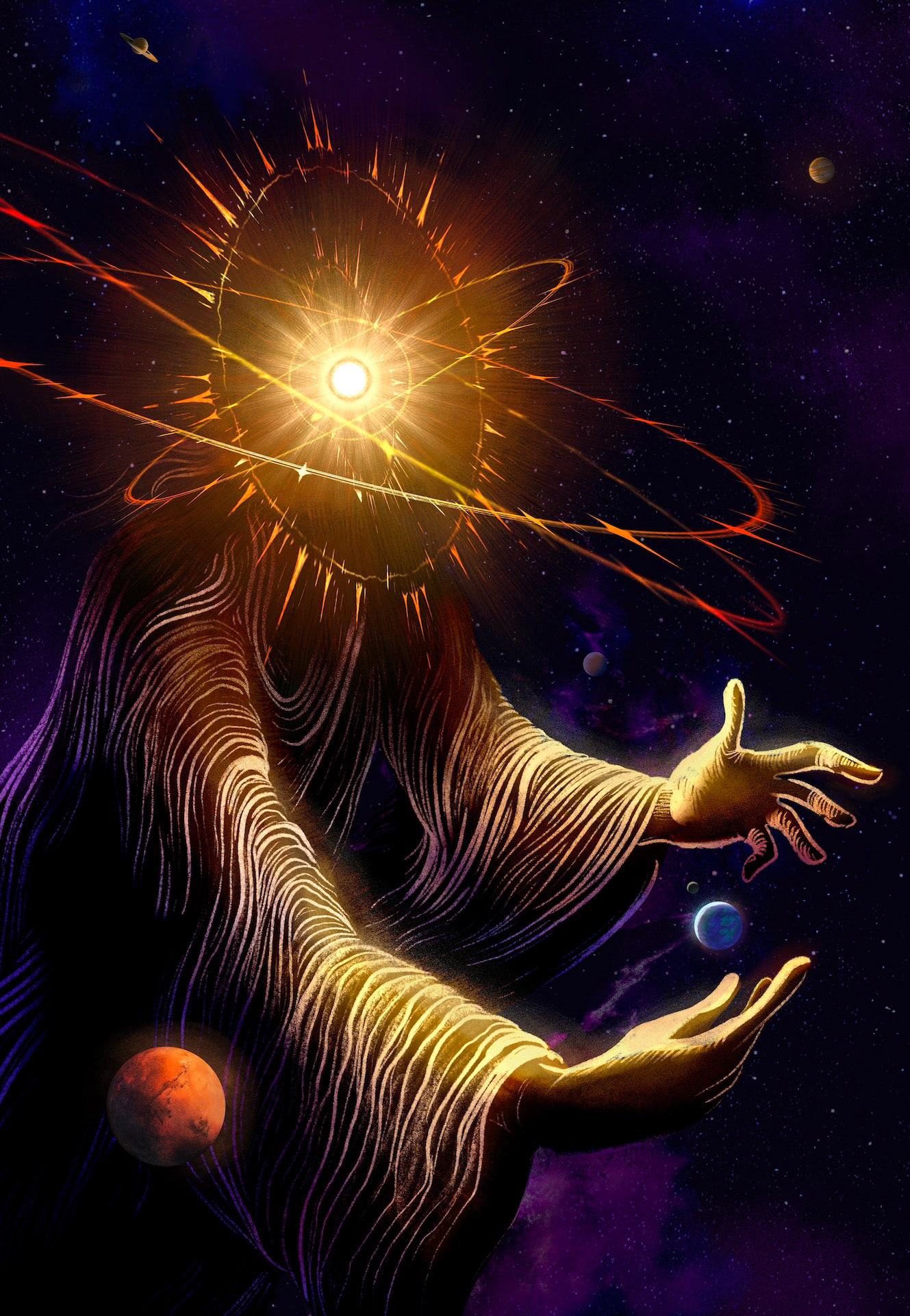 "Solar Embrace", Digital (Photoshop)