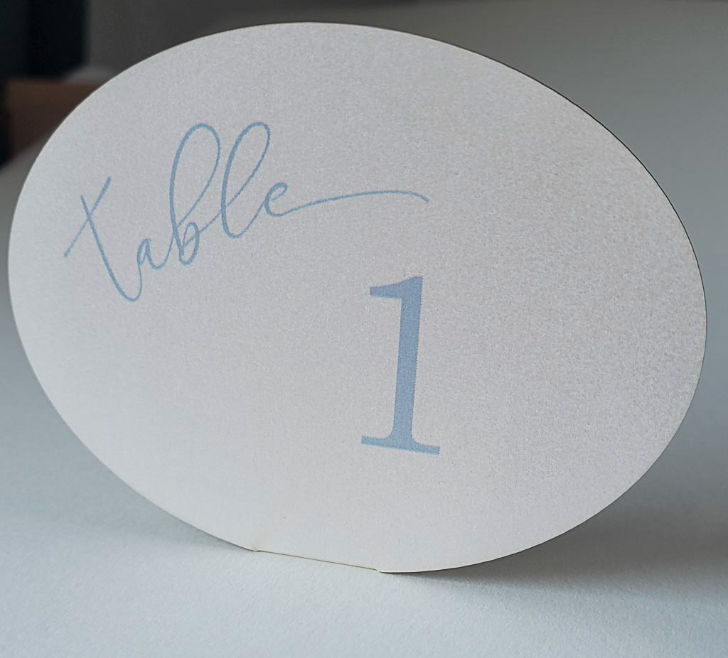 NOM DE TABLE AUTOPORTANT // PAPIER DE CREATION IRISÉ // Photo @insiemecreations