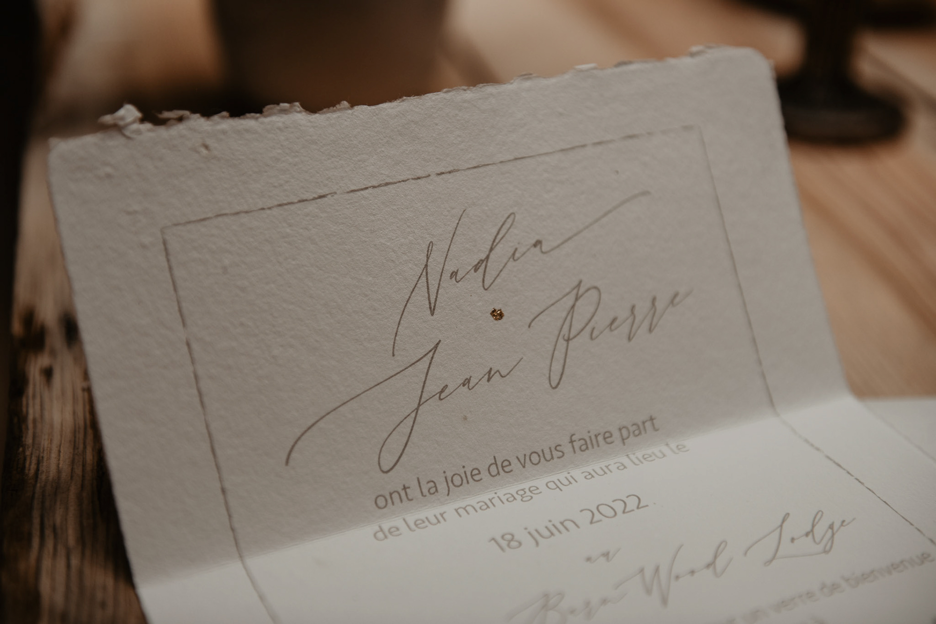 FAIRE PART DE MARIAGE // PAPIER PUR COTON FAIT MAIN