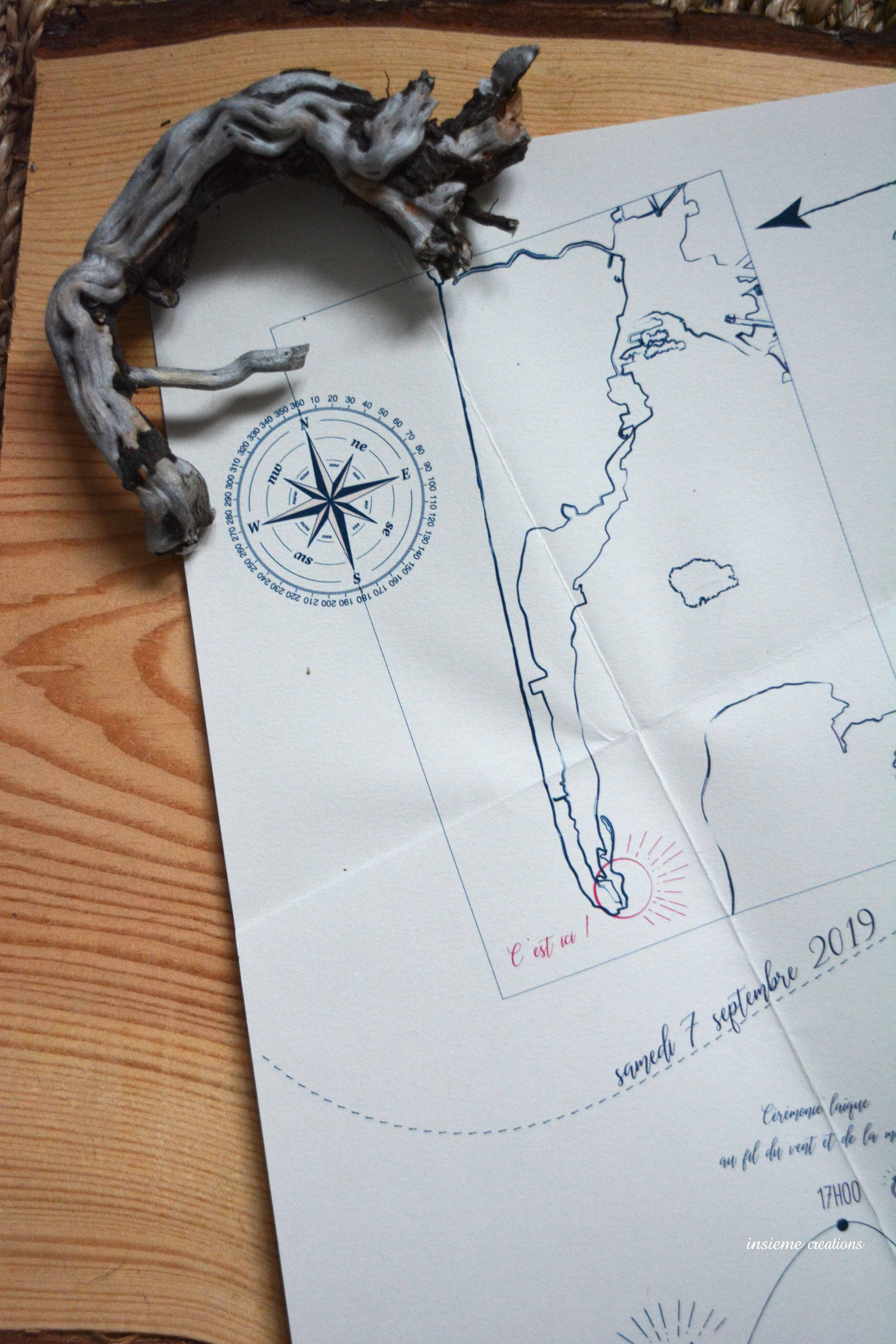 CARTE FORMAT XXL CAP FERRET ILLSUTRATION ORIGINALE/ TIME LINE ET DETAILS DE LA JOURNEE / ILLUSTRATION DE LA GRANDE CABANE BARTHEROTTE