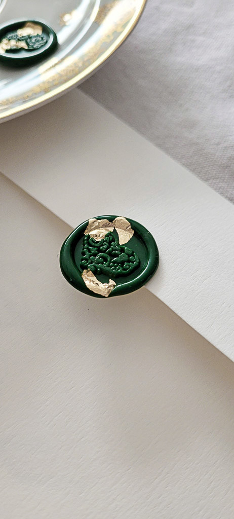 cachet de cire/feuille d'or