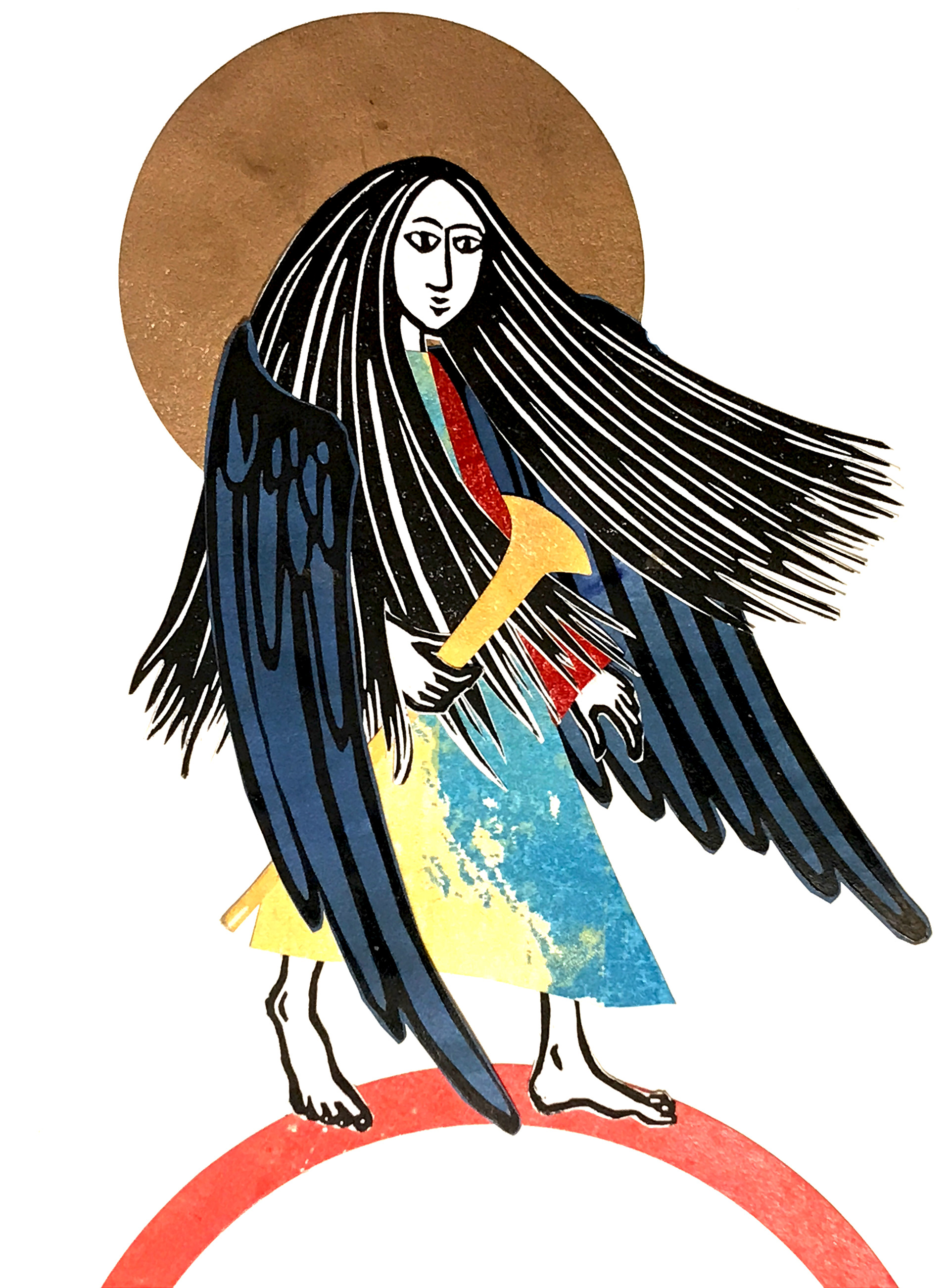 Angel patrolling the edge of the Universe