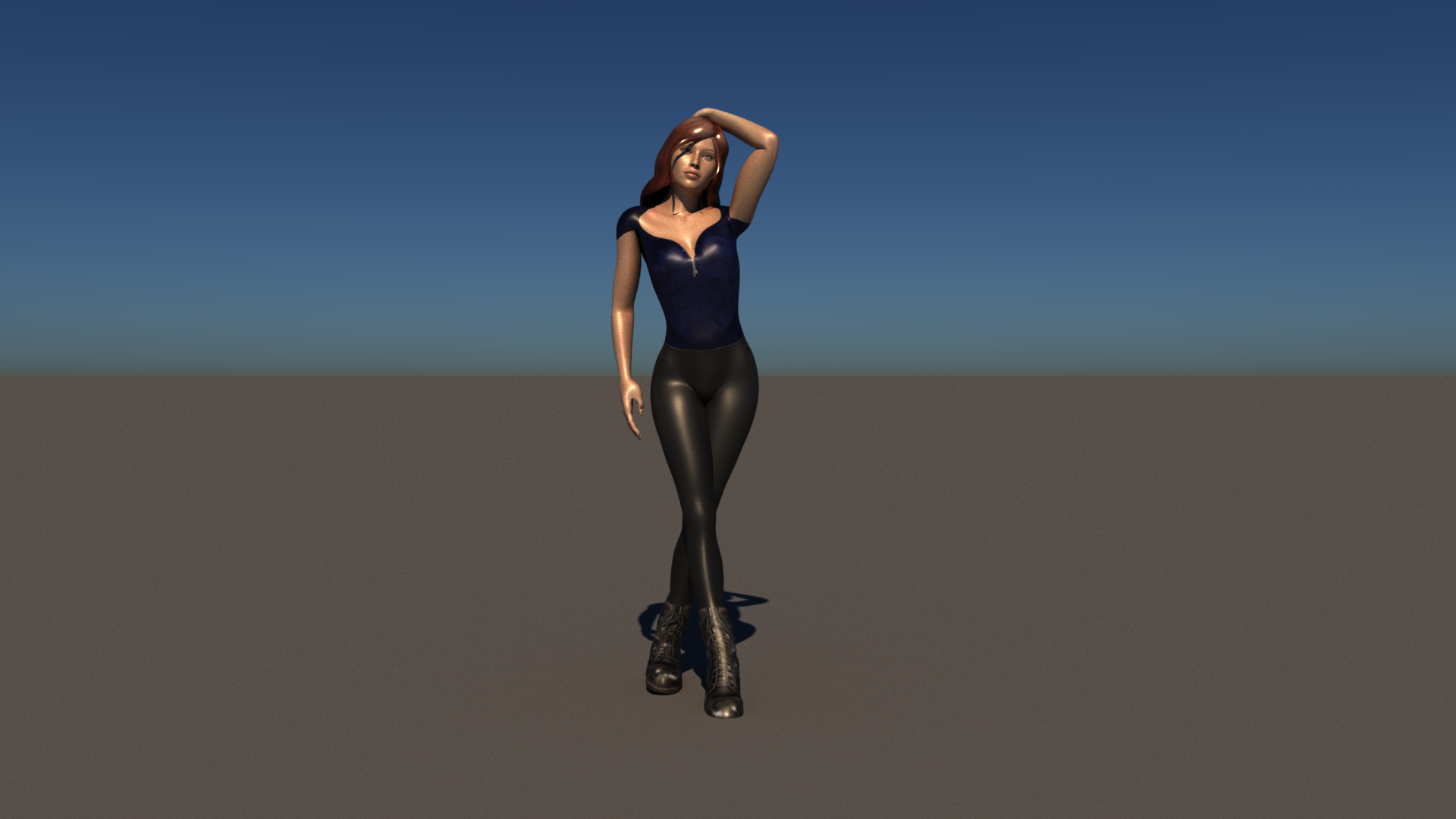 Relaxed standing /w one arm up and one day