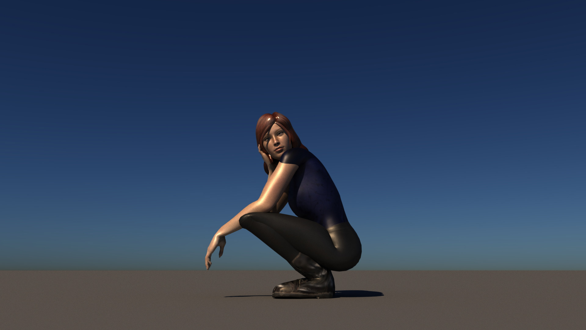 Relaxed sitting pose
