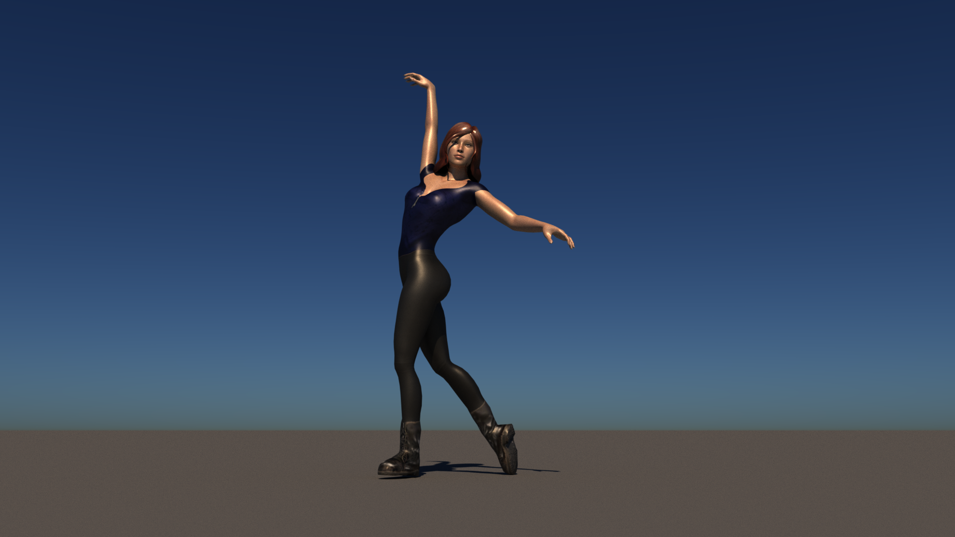 Loose relaxed ballet pose