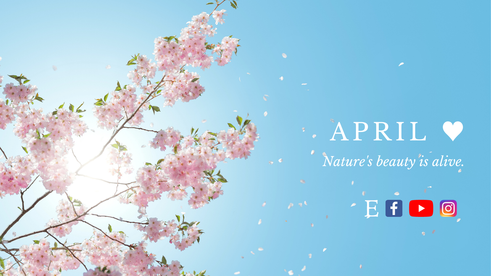 Custom April Facebook Cover /w Social Media Icons