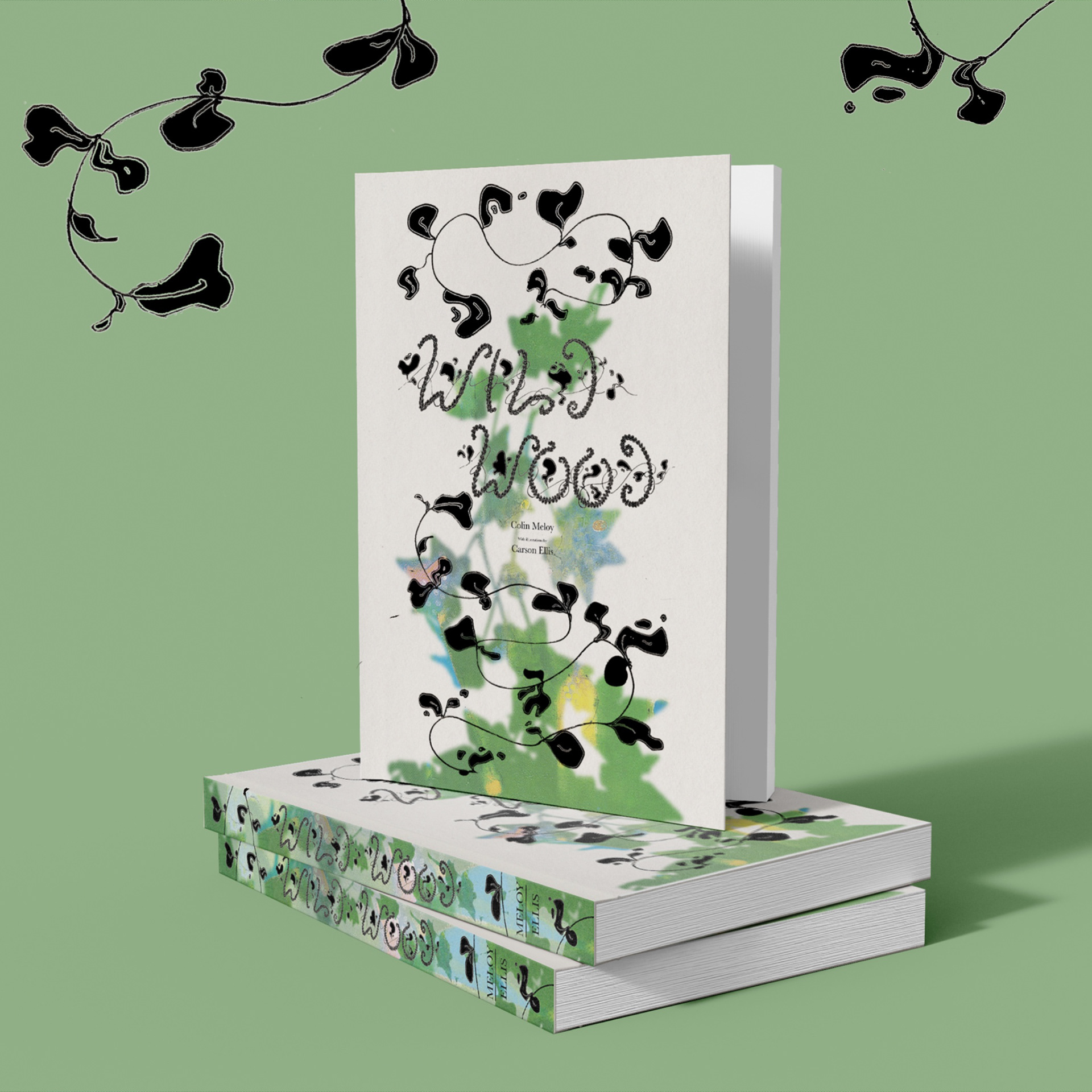 Finished book cover design, using the font I created.