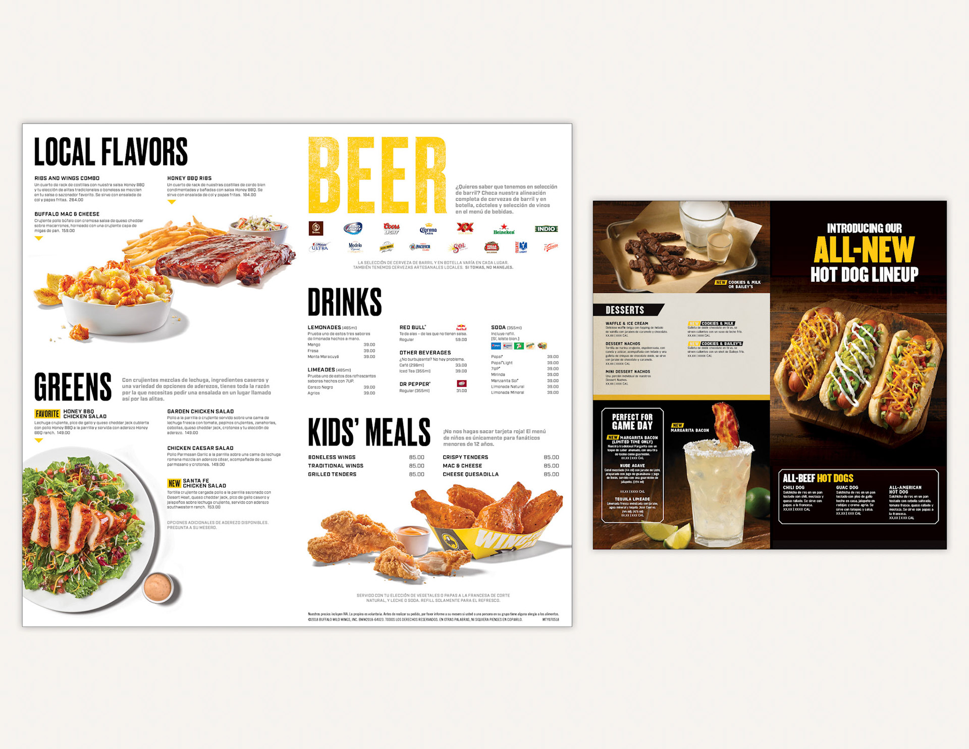 Buffalo Wild Wings International Menus - Production