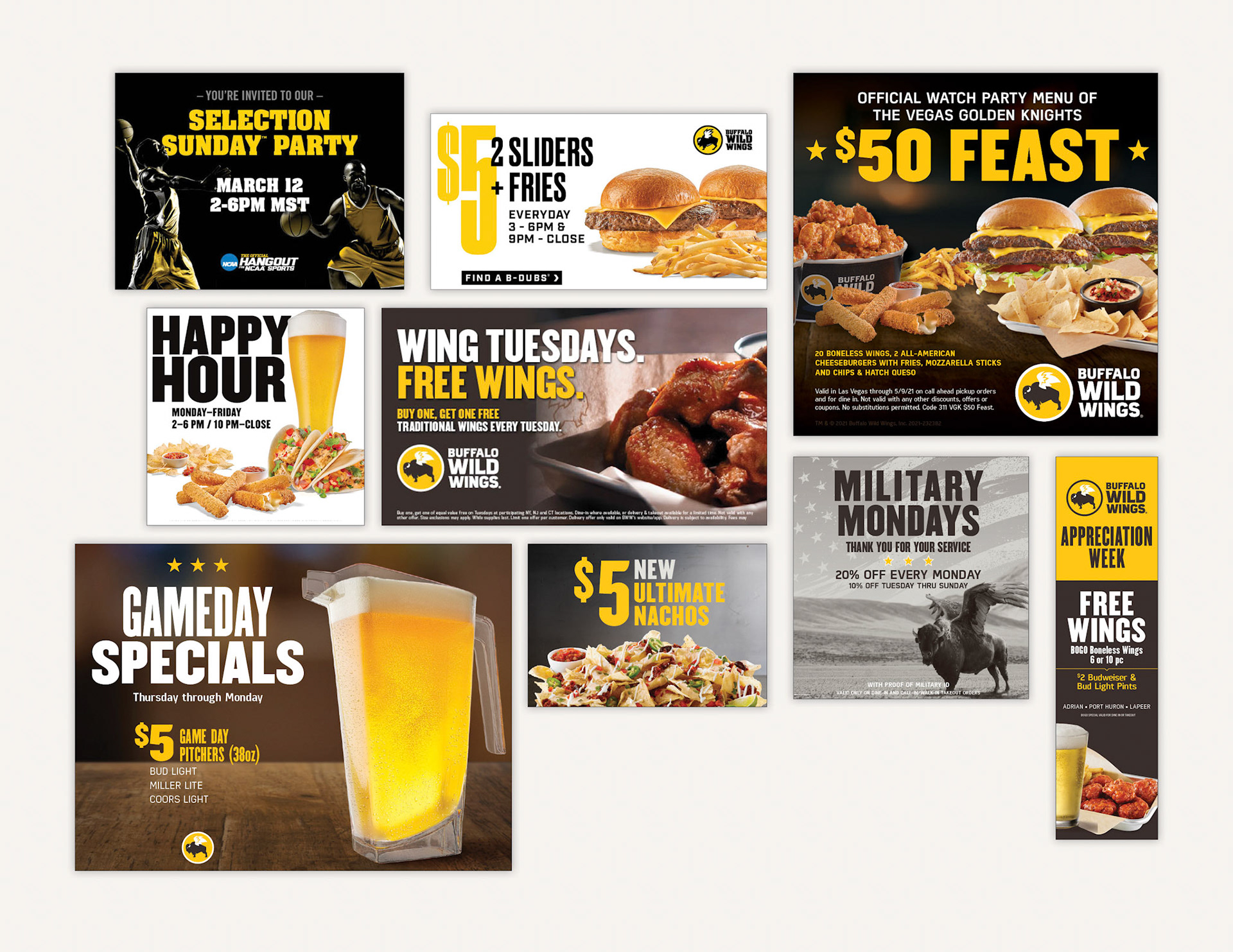 Buffalo Wild Wings Digital Display & Web Ads