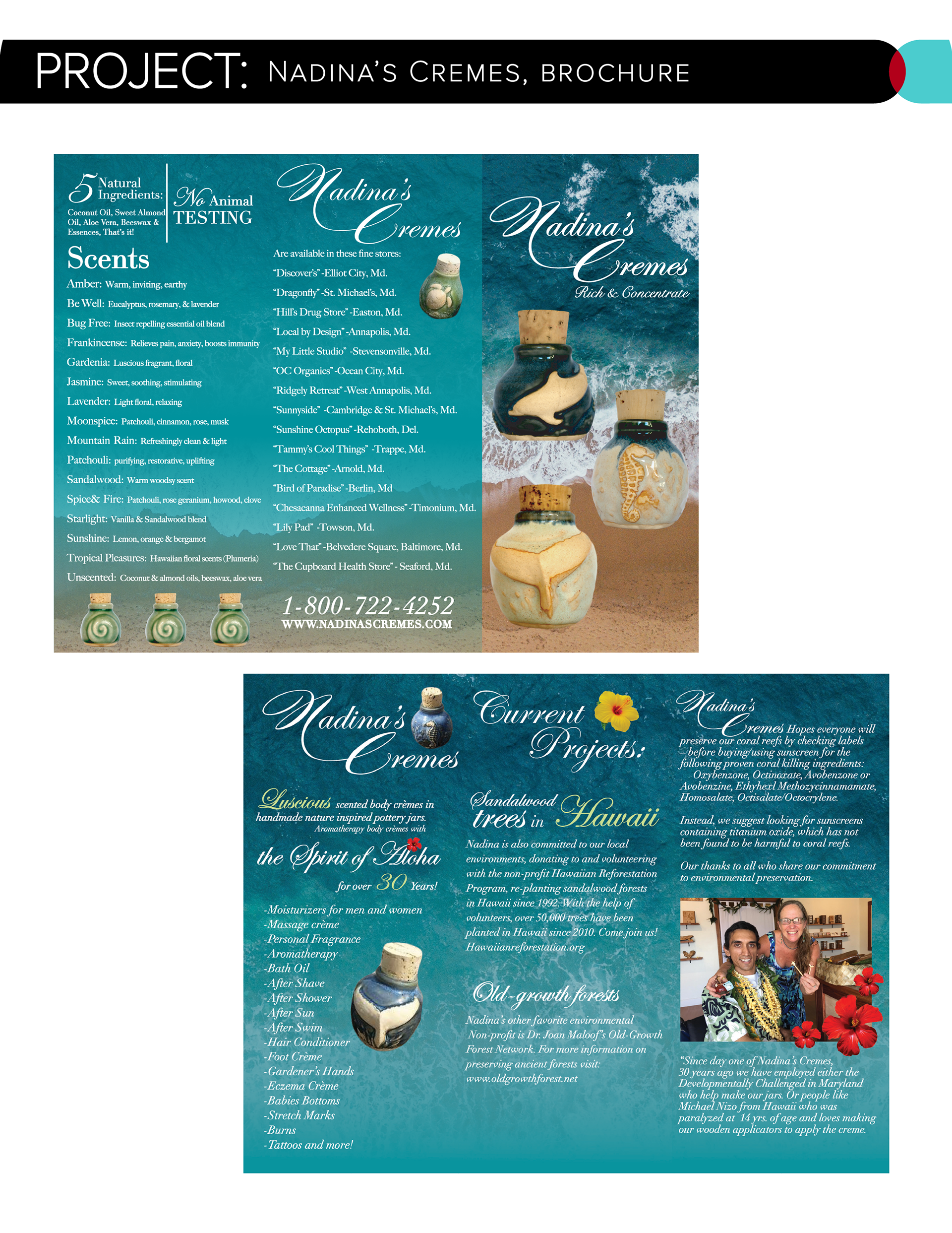 Nadina's Cremes Brochure Design