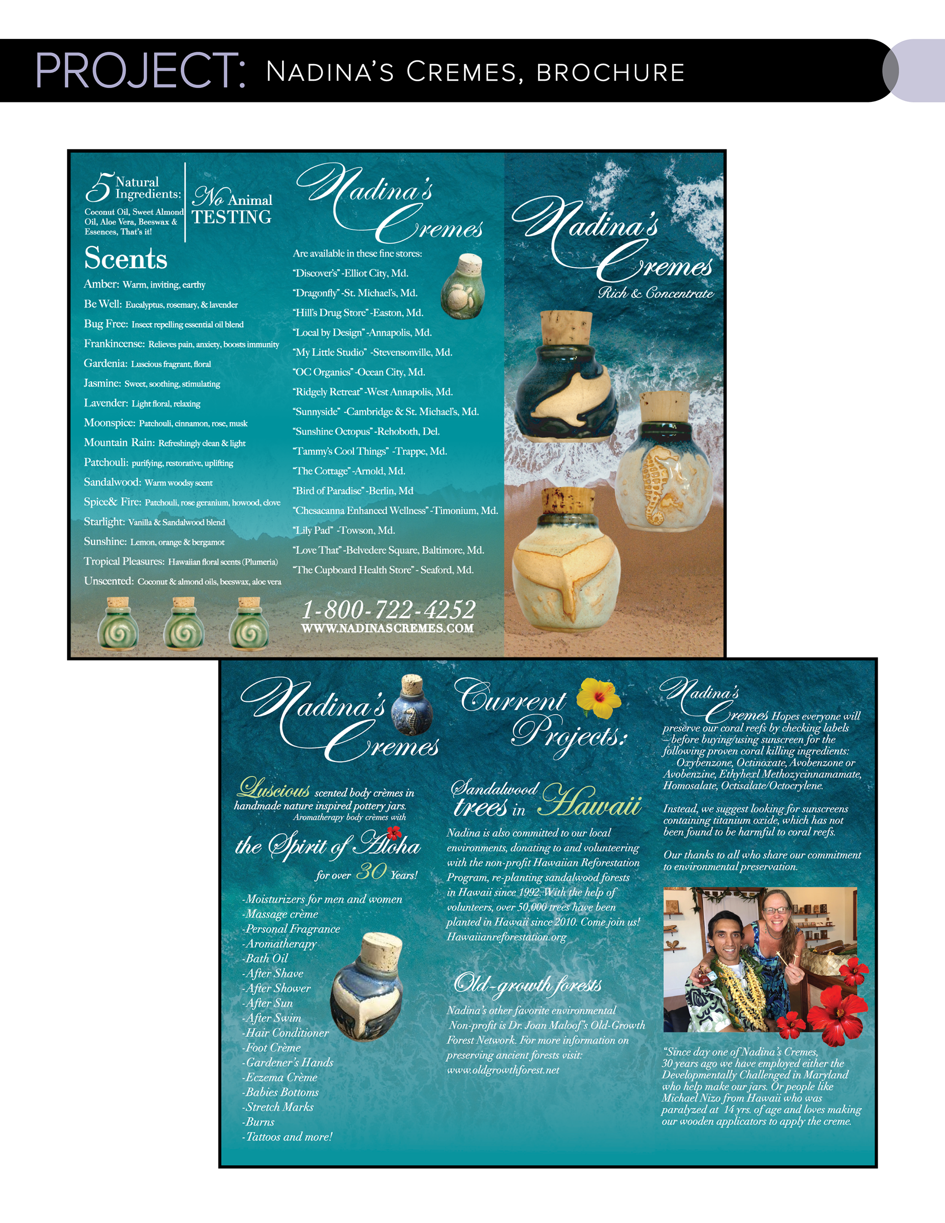 Nadina's Cremes Brochure