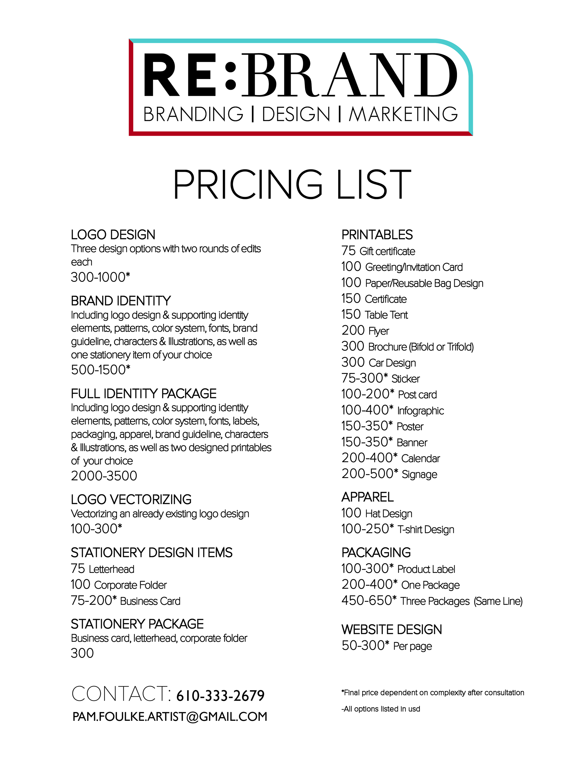 Pricing