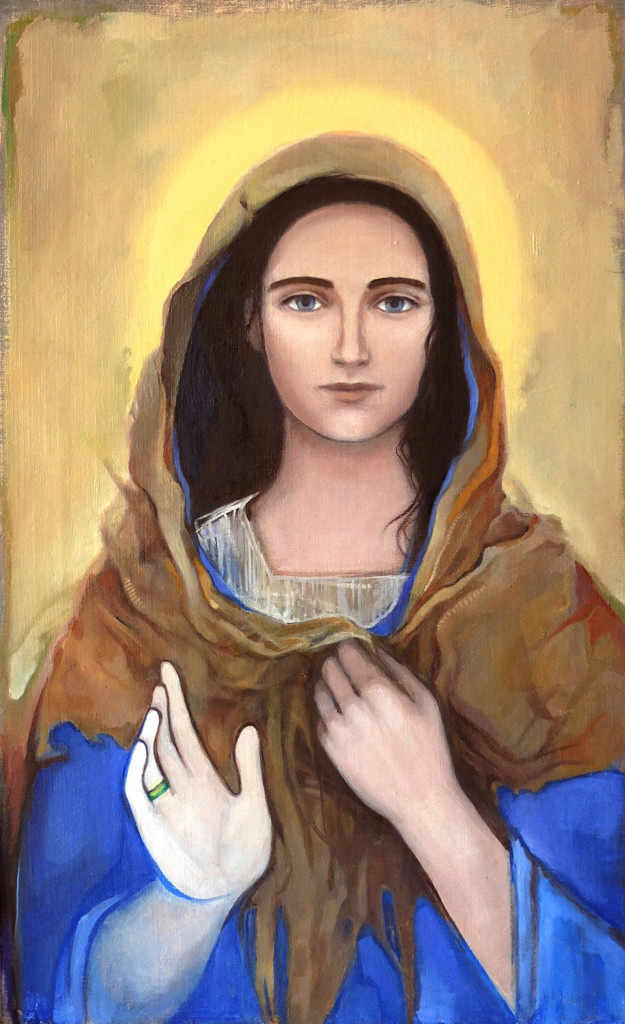 Matka Boża Łaskawa. Olej na płótnie