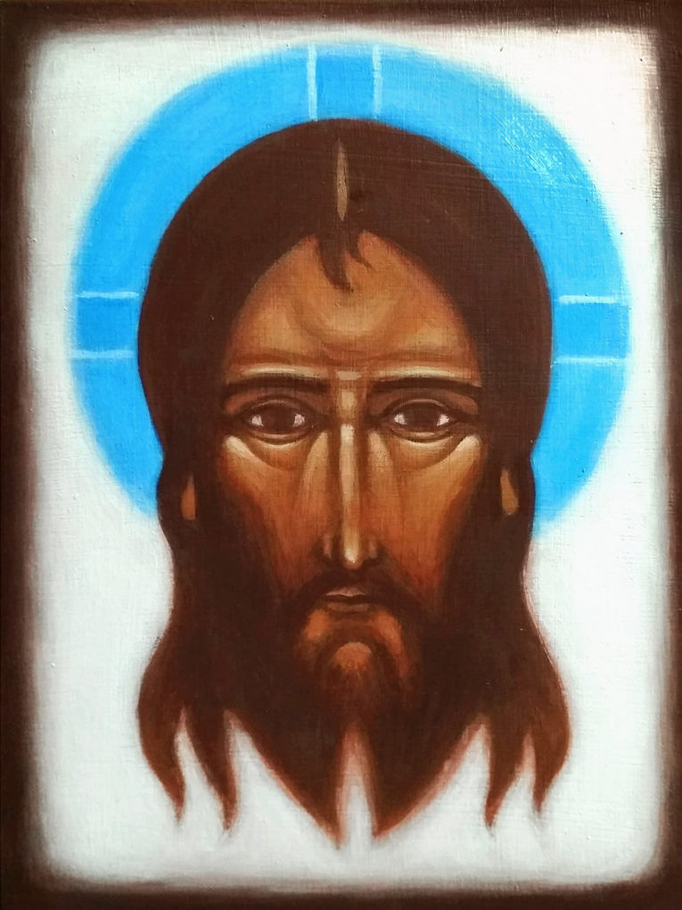 Mandylion. Akryl na desce