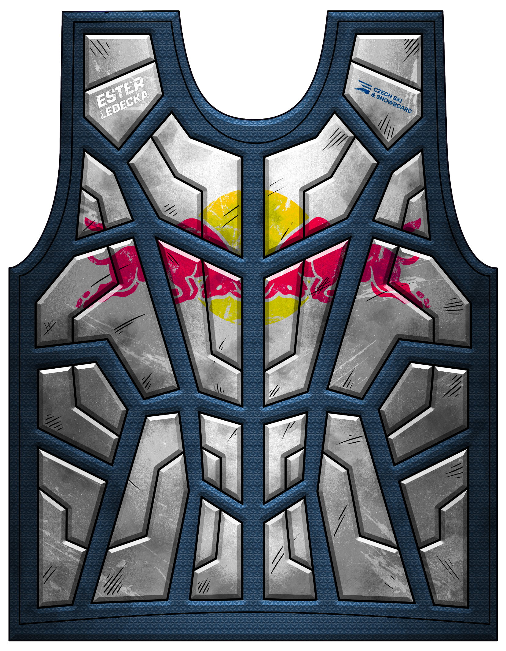 Ester Ledecka's Custom Bib (Back)