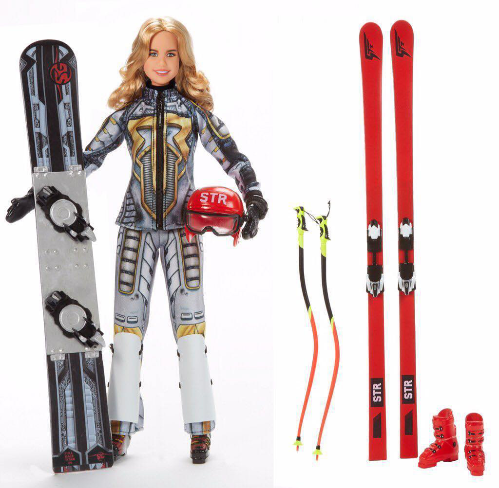 The official Ester Ledecka Barbie doll.