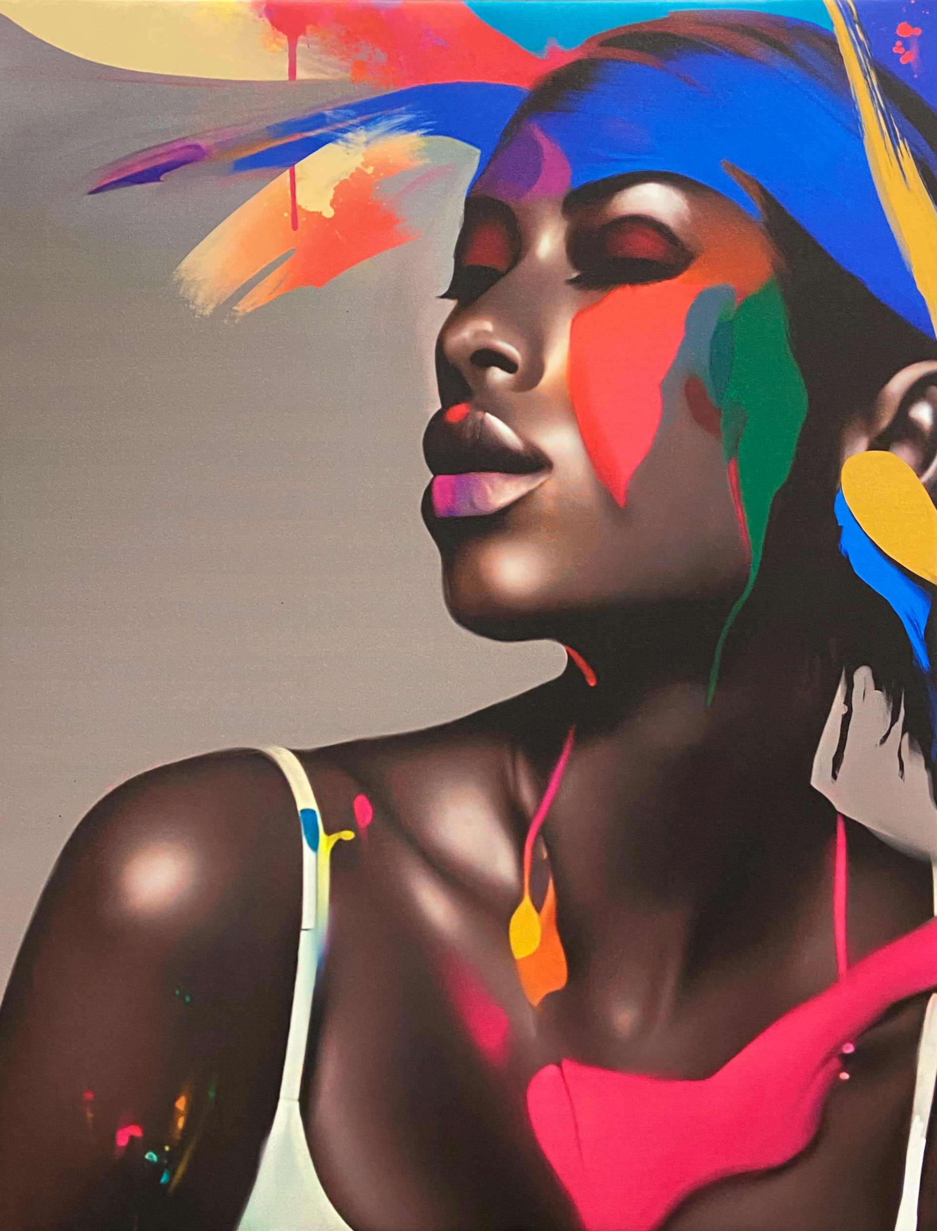 Soul, digital drawing on canvas