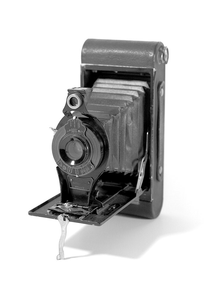 Lauren Miller, "Kodak No. 2C Autographic Brownie", 2025, Silver gelatin print