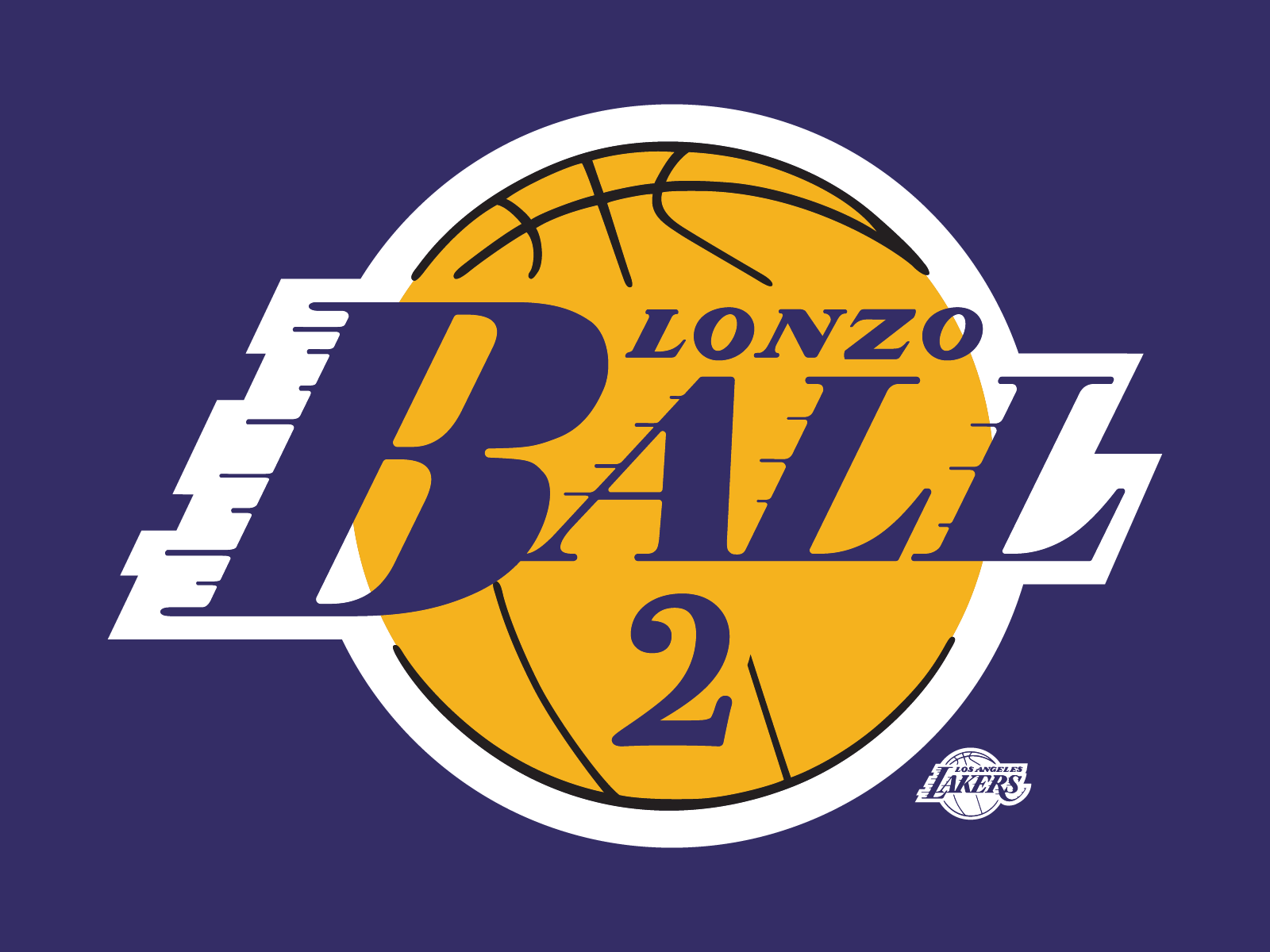 Lonzo Ball NBA Player Logo Mashup Tee, created by request as part of a NBA Player Logo mashup series.