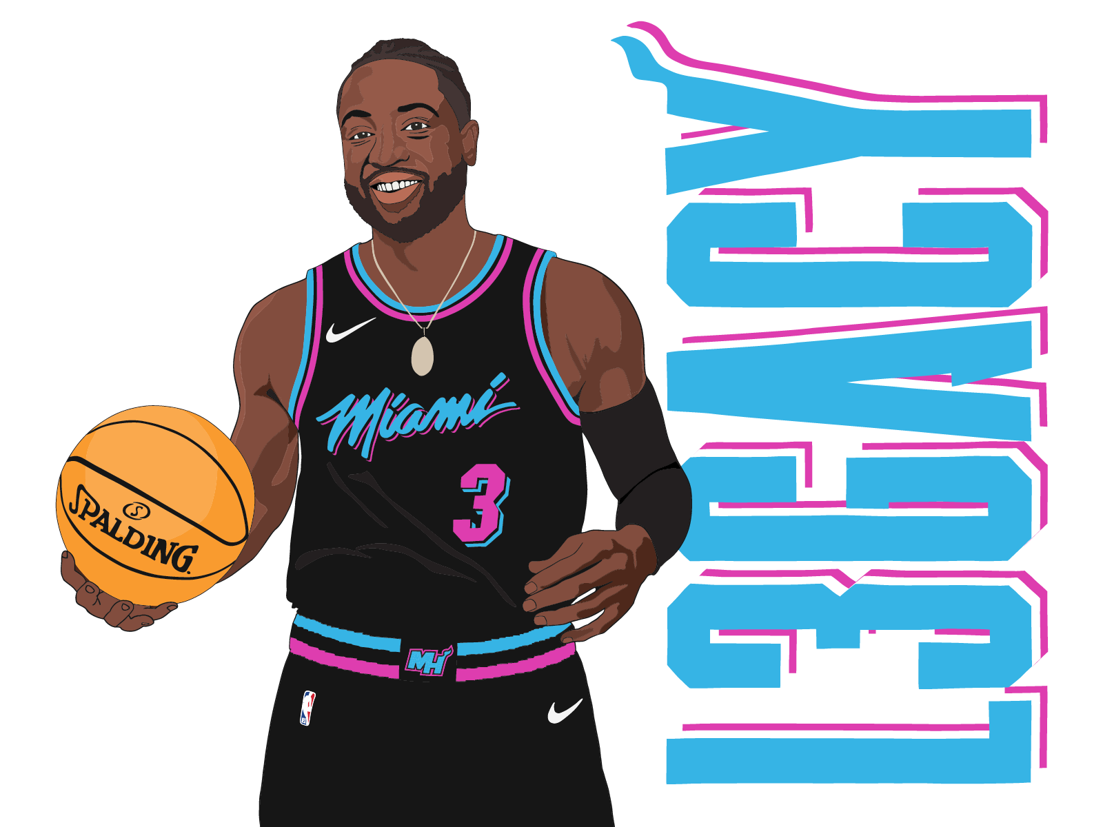 Dwyane Wade Graphic, created just for fun by me in honor of Wade's retirement.
