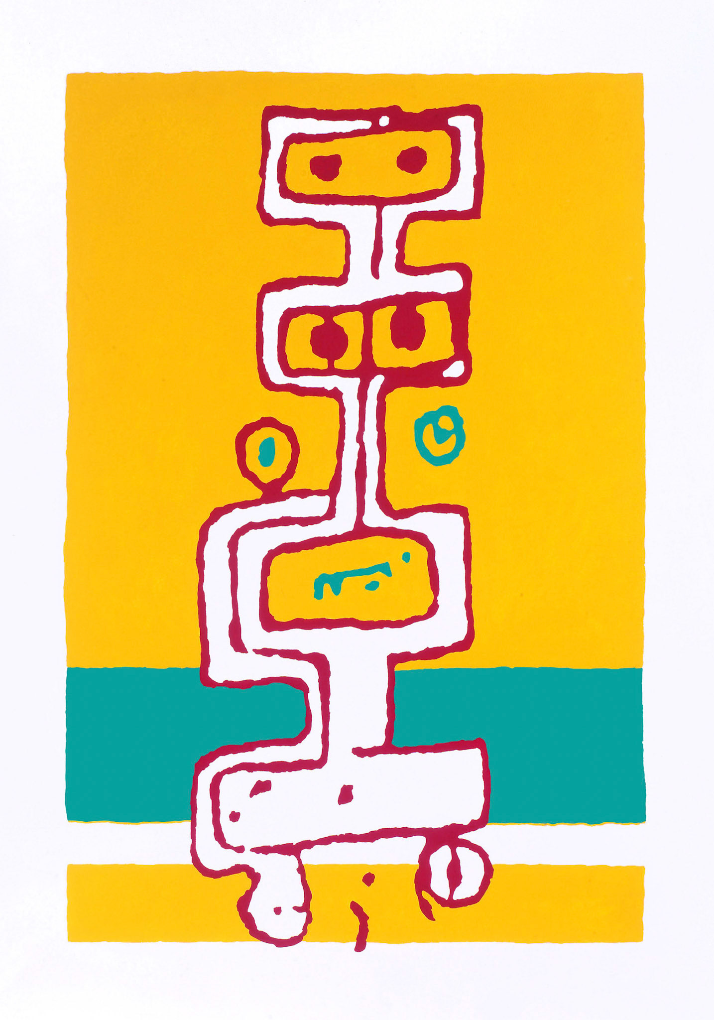 Space Boy. Acrylic and pigment on Arches Aquarelle rag. 100 x 70 cm