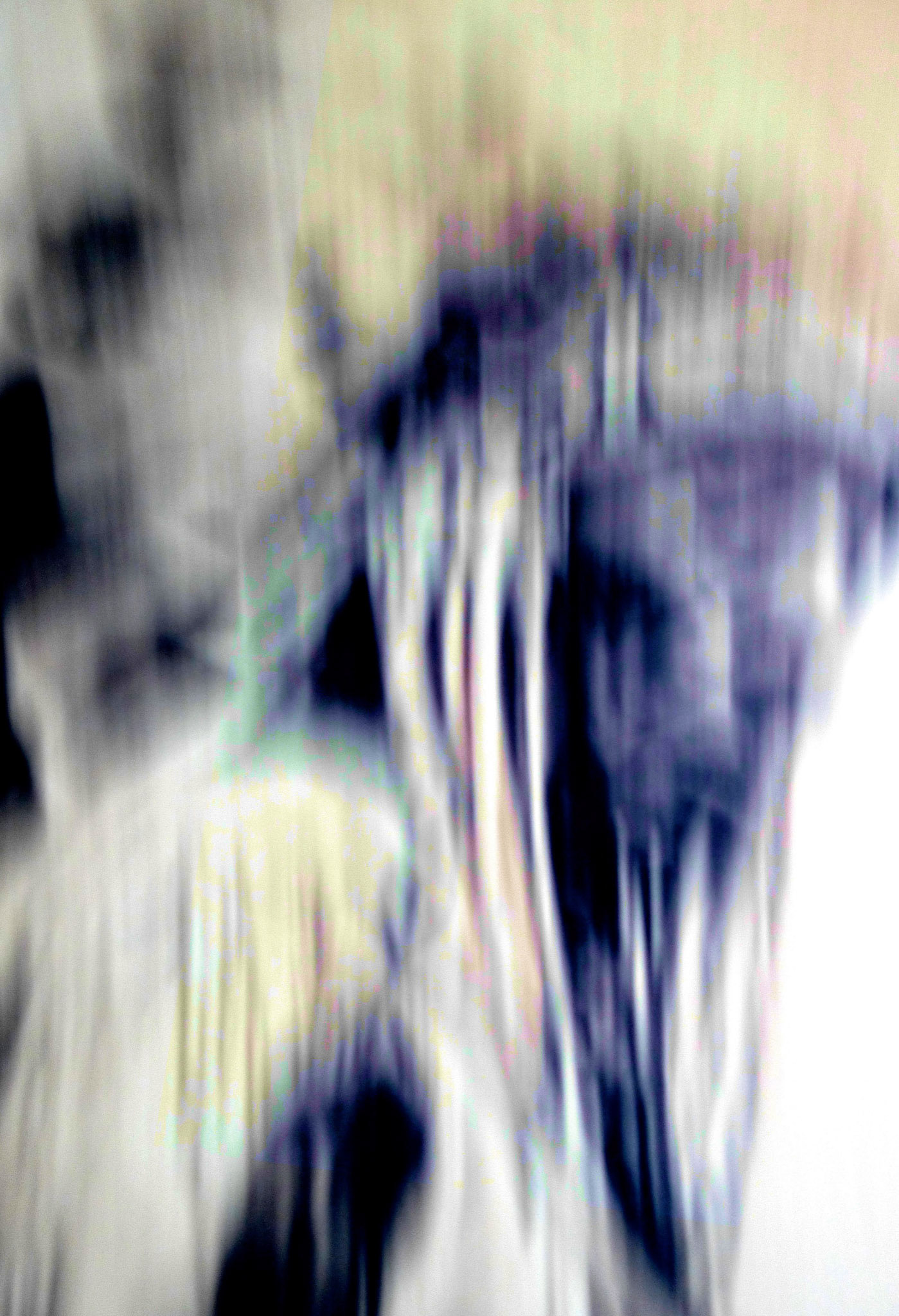 Running Bull. Photography, mixed media on Arches Aquarelle rag. 47 x 31 cm