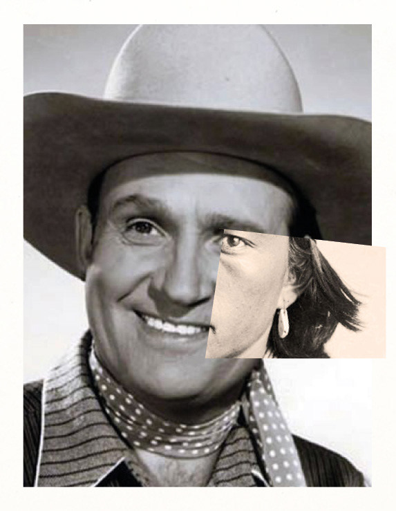 Once Upon A Time in the West I. Collage. 18 x 10 cm