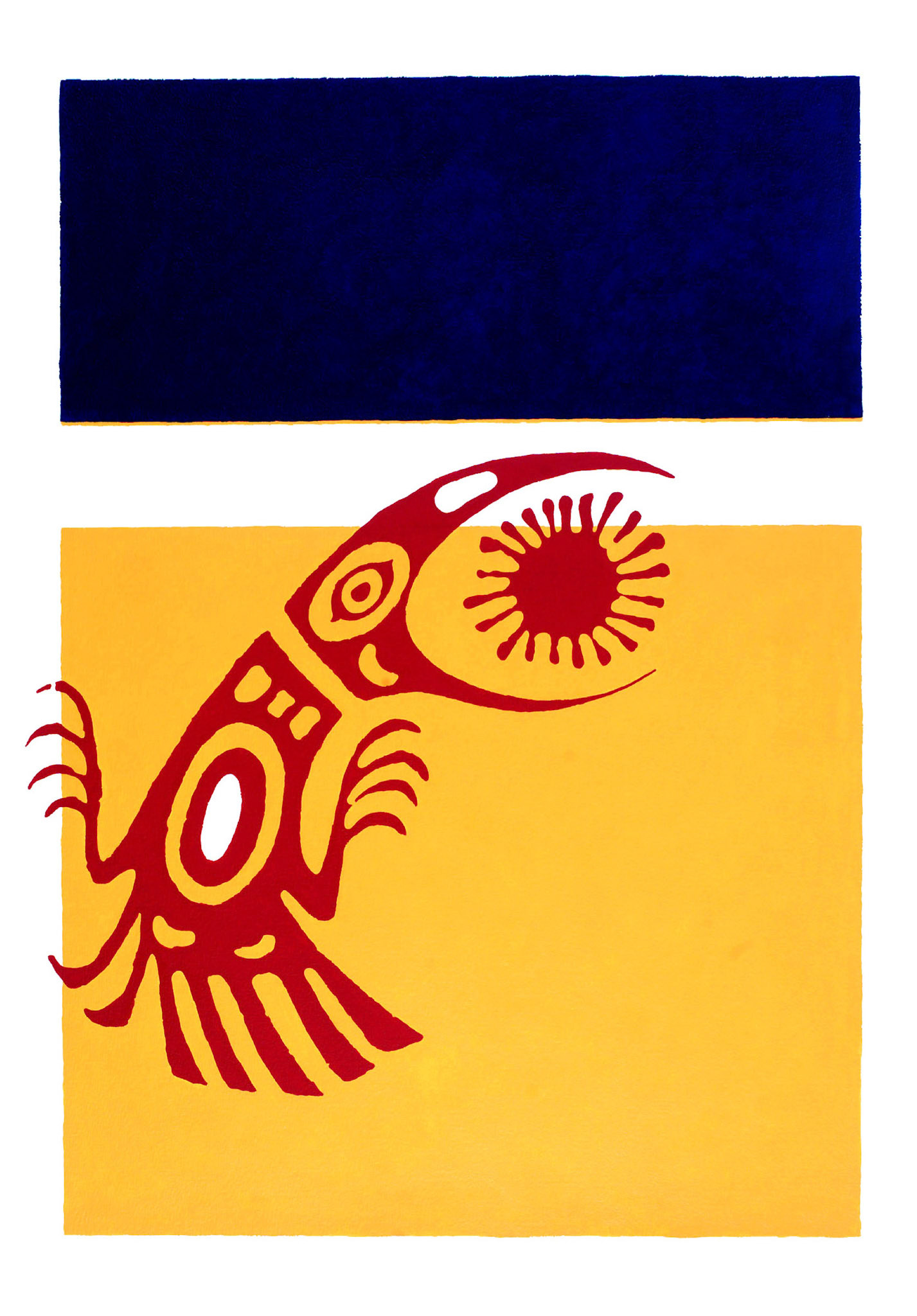 Sundance II. Acrylic and pigment on Arches Aquarelle rag. 100 x 75 cm