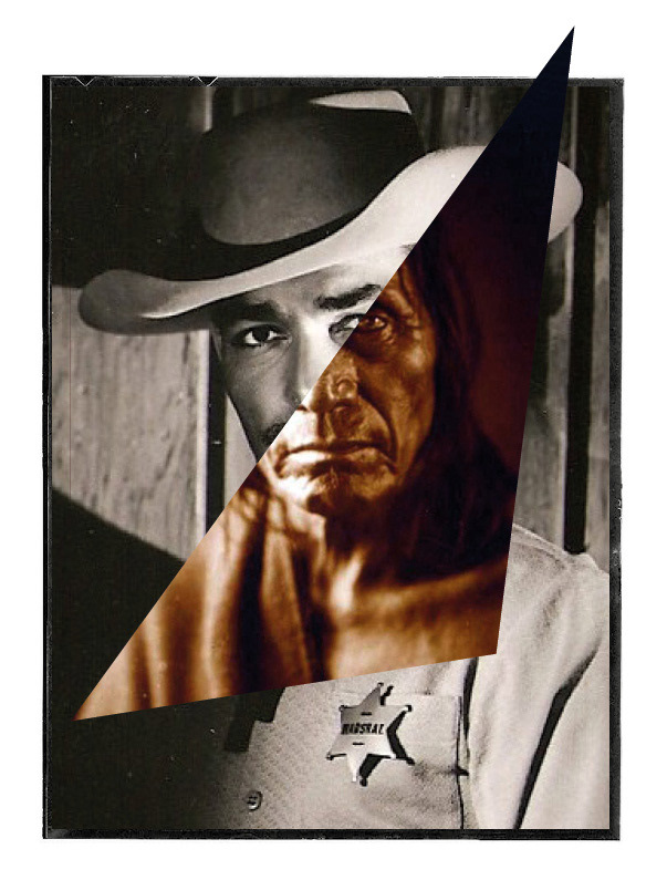 Once Upon A Time in the West V. Collage. 18 x 10 cm