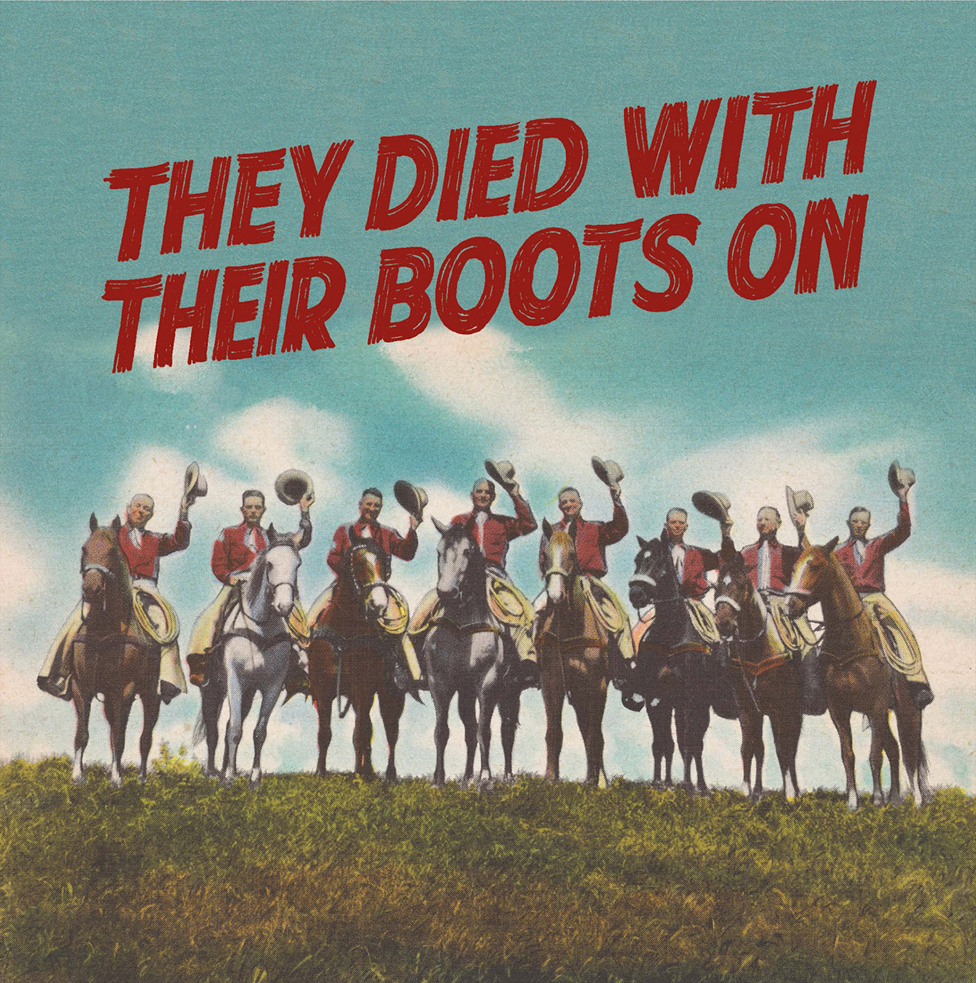They Died with their Boots On. Acrylic, pigment, mixed media on Arches Aquarelle rag. 50 x 50 cm