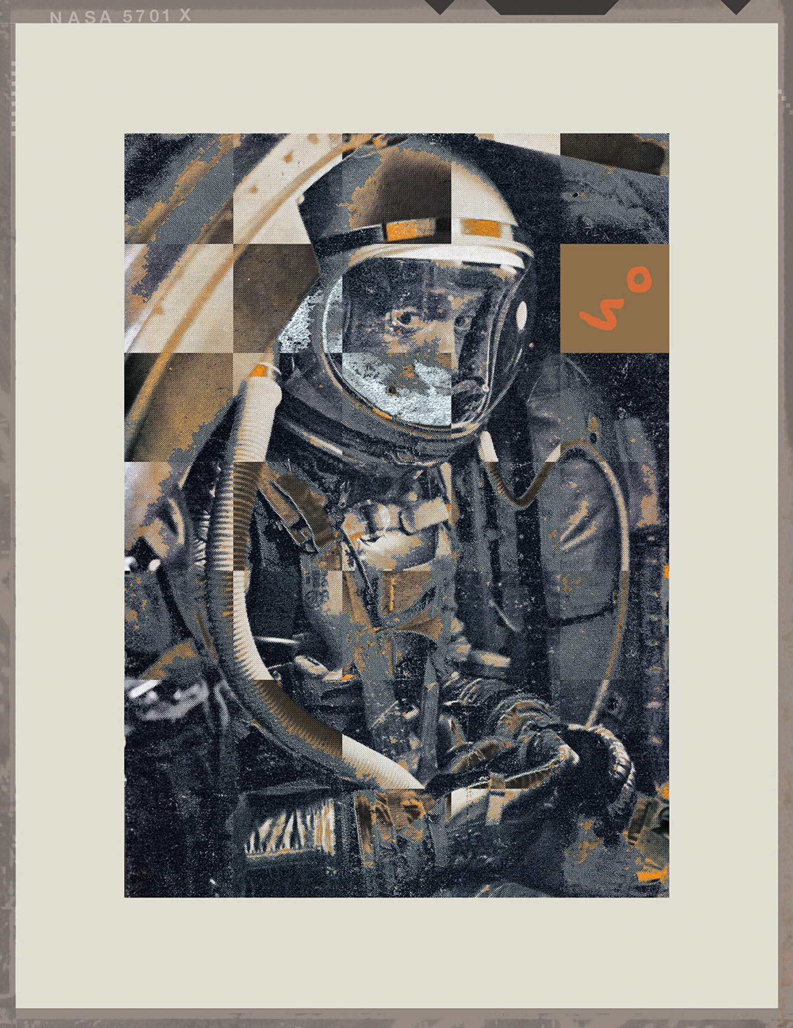 Untitled VIII (Space). Acrylic, pigment, mixed media on Arches Aquarelle rag. 90 x 69 cm