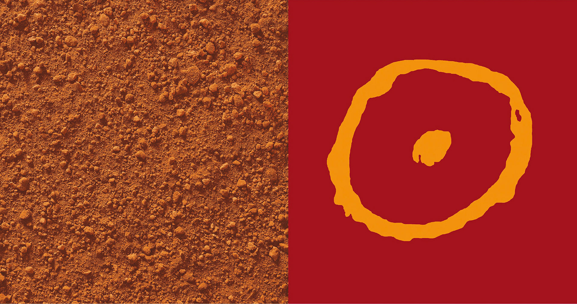 Enola (Earth). Acrylic, pigment, mixed media on Arches Aquarelle rag. 52 x 100 cm