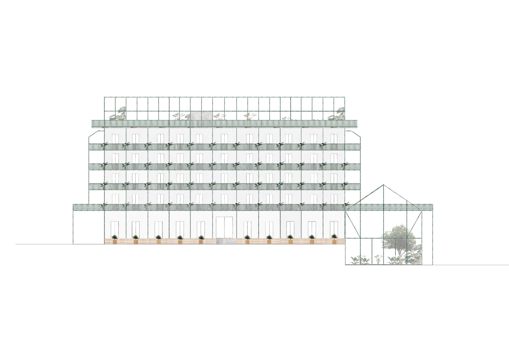 New projected facade