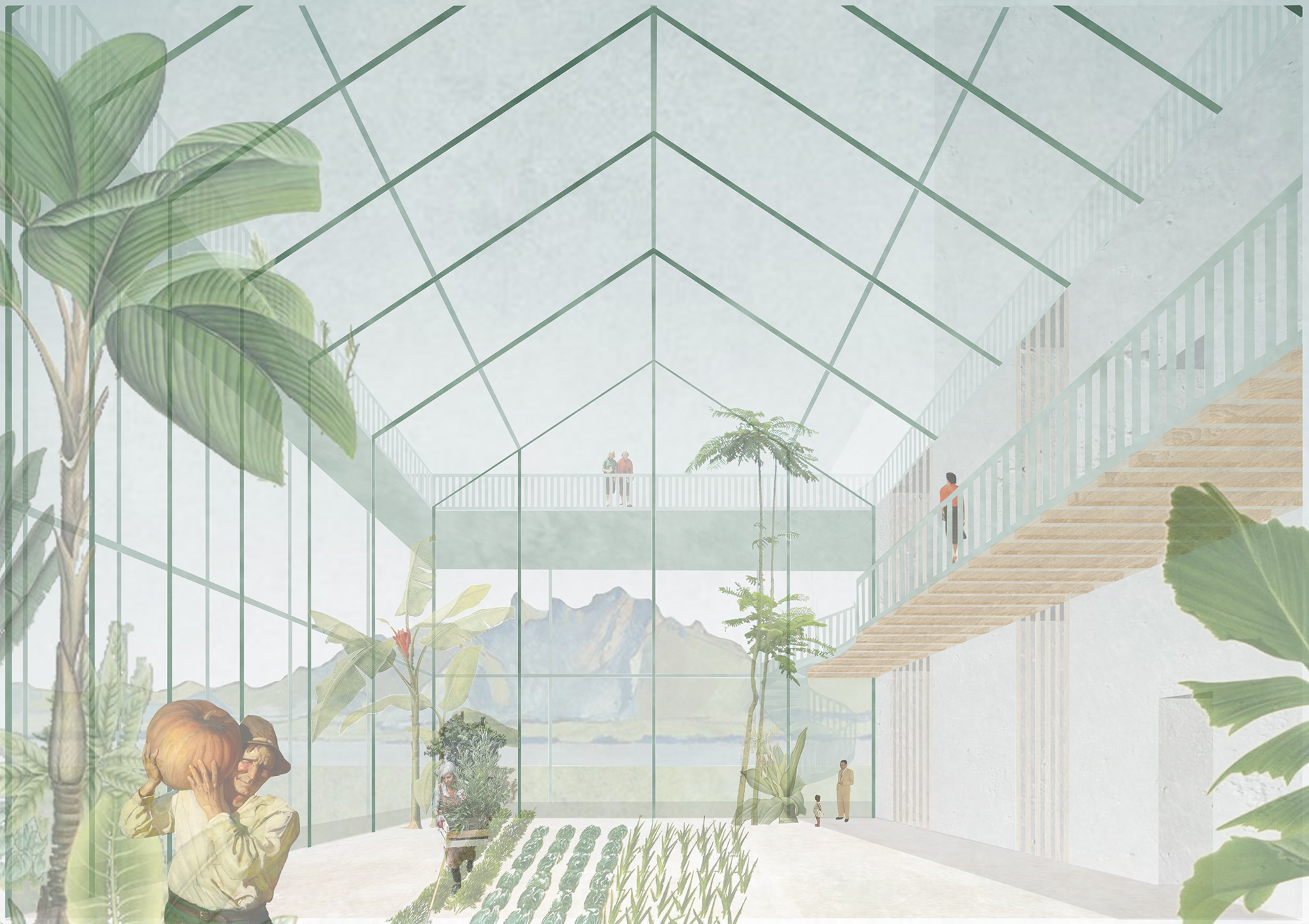 Main greenhouse, where sustainable food is grown
