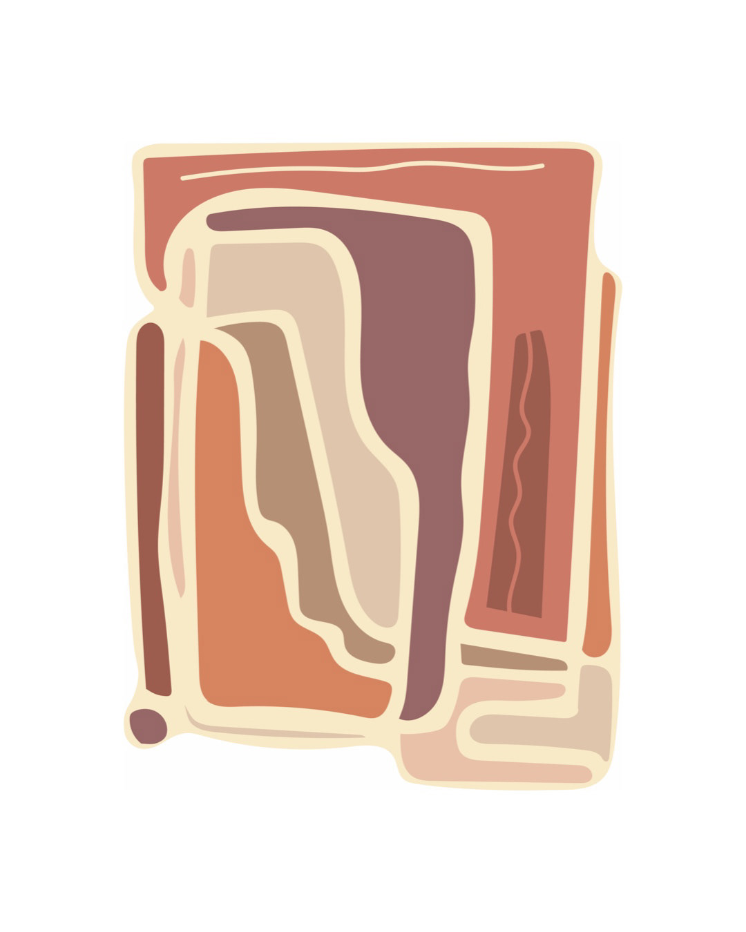 Research process: Analysis of shapes, colours, weaving techniques and wool thicknesses