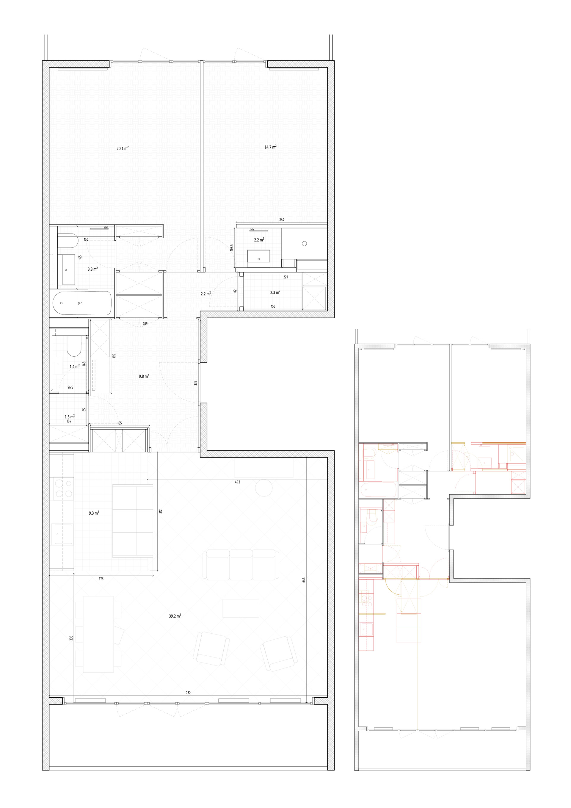1:50 project plan & demolition plan